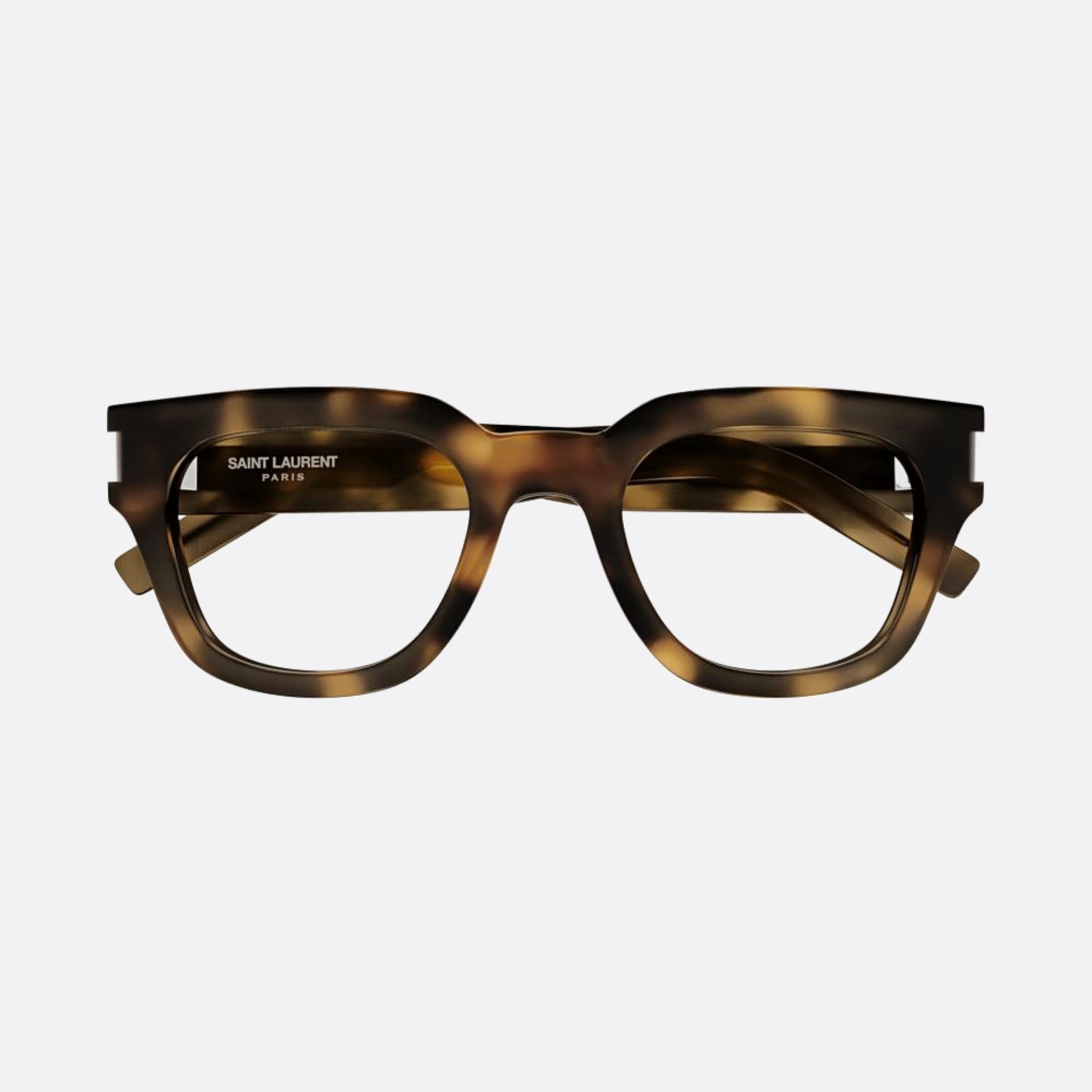 Saint 50mm Laurent Havana Squared Unisex Eyeglasses - Main View