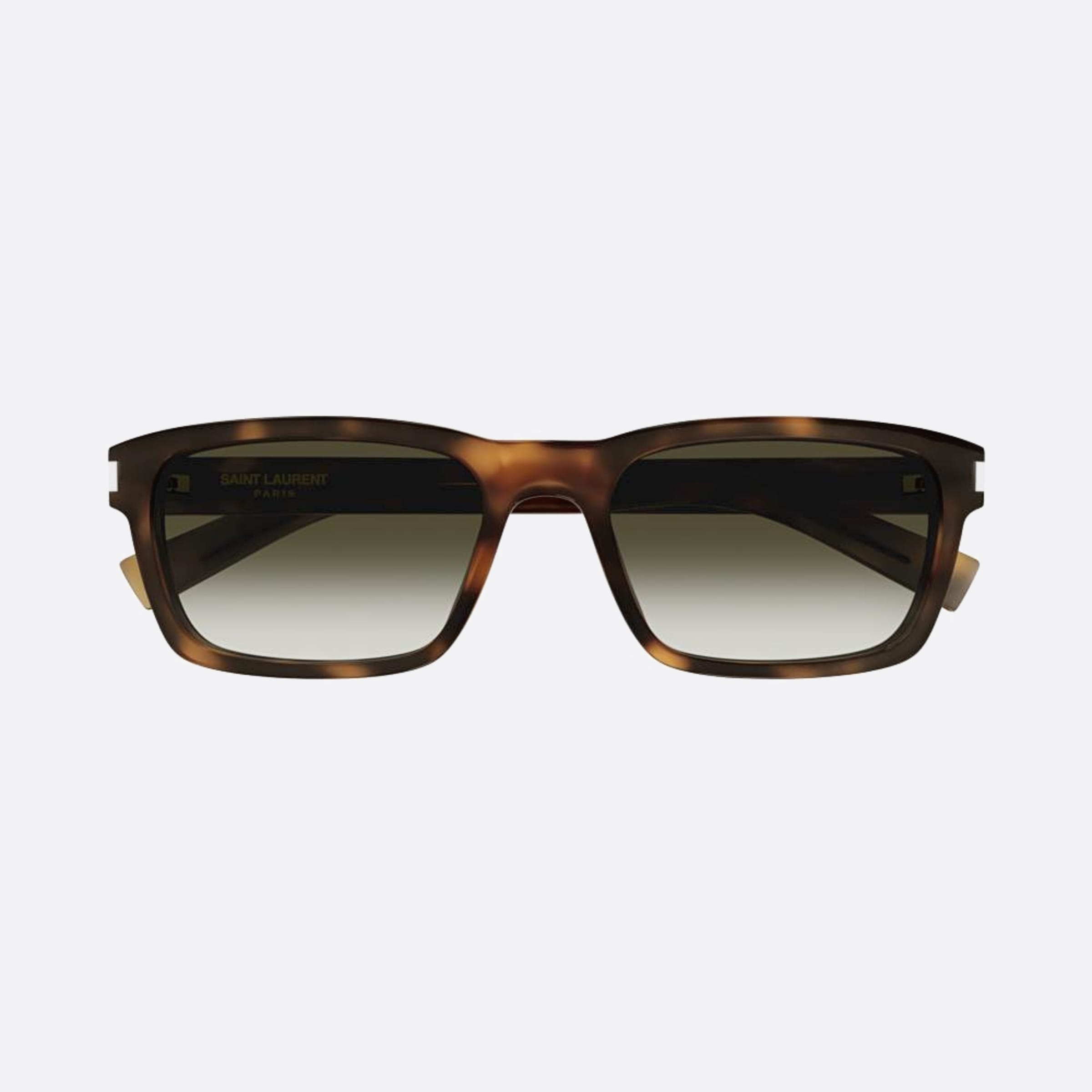 Saint 57mm Laurent Havana Squared Man Sunglasses - Main View
