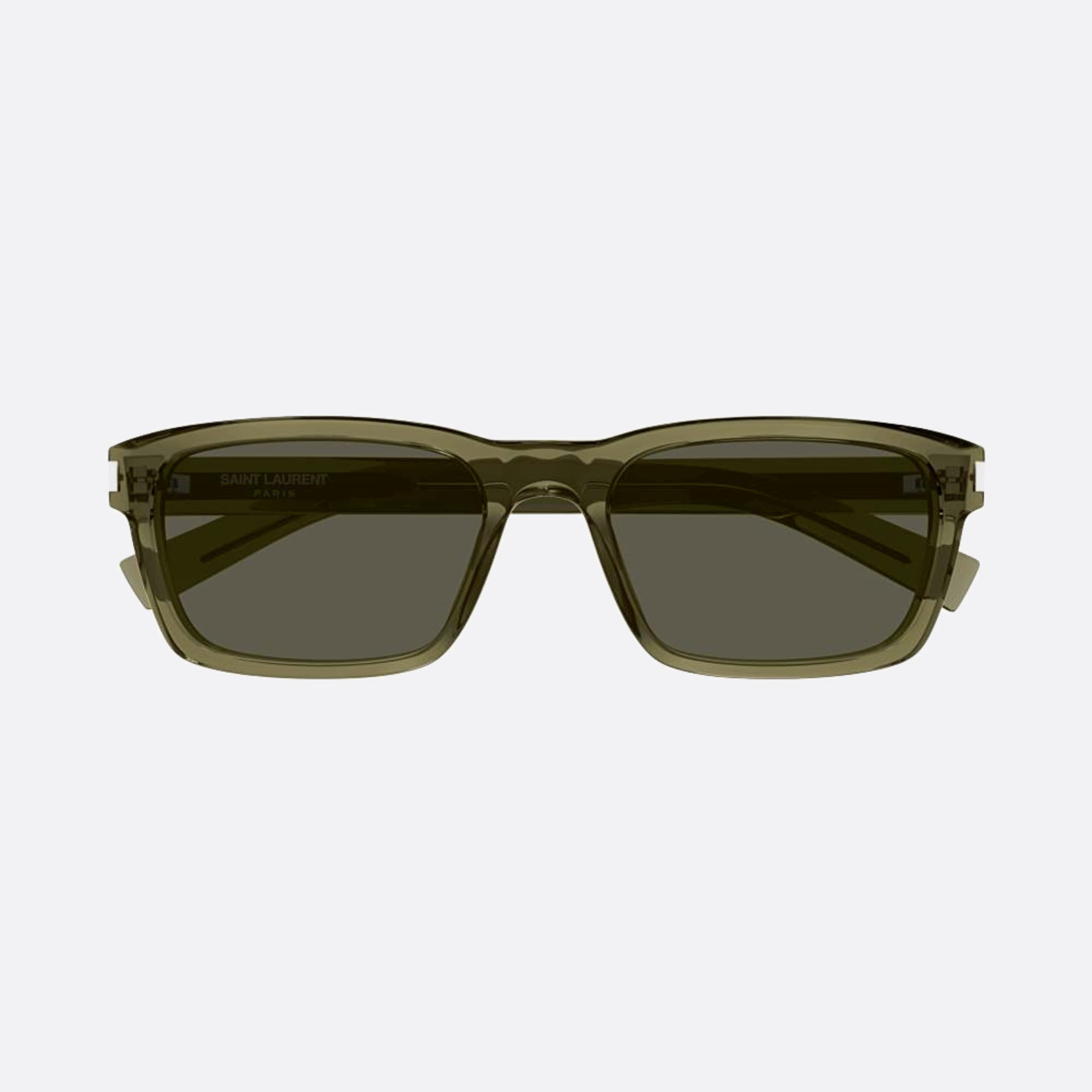 Saint 57mm Laurent Dgt Green Squared Man Sunglasses - Main View