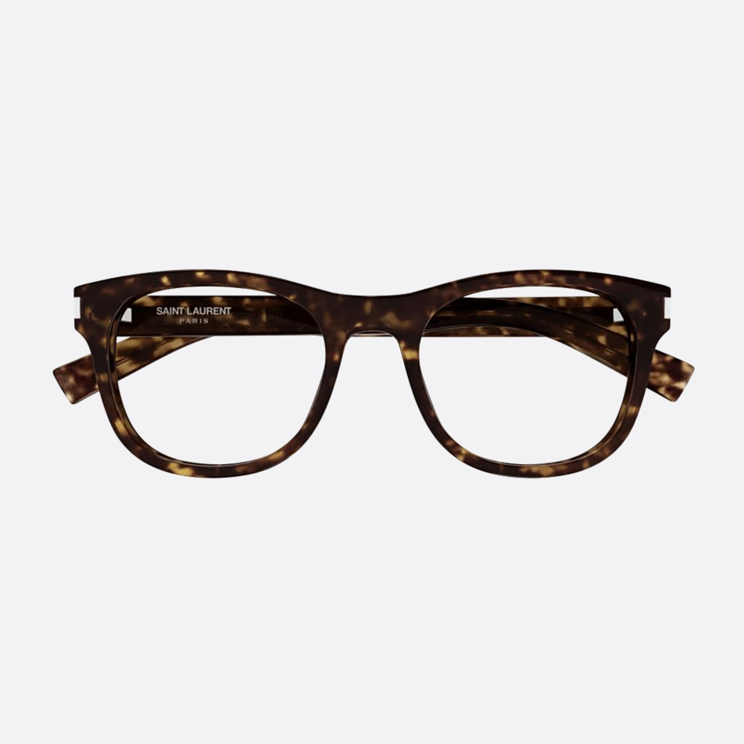 Saint 55mm Laurent Havana Squared Unisex Eyeglasses - Main View