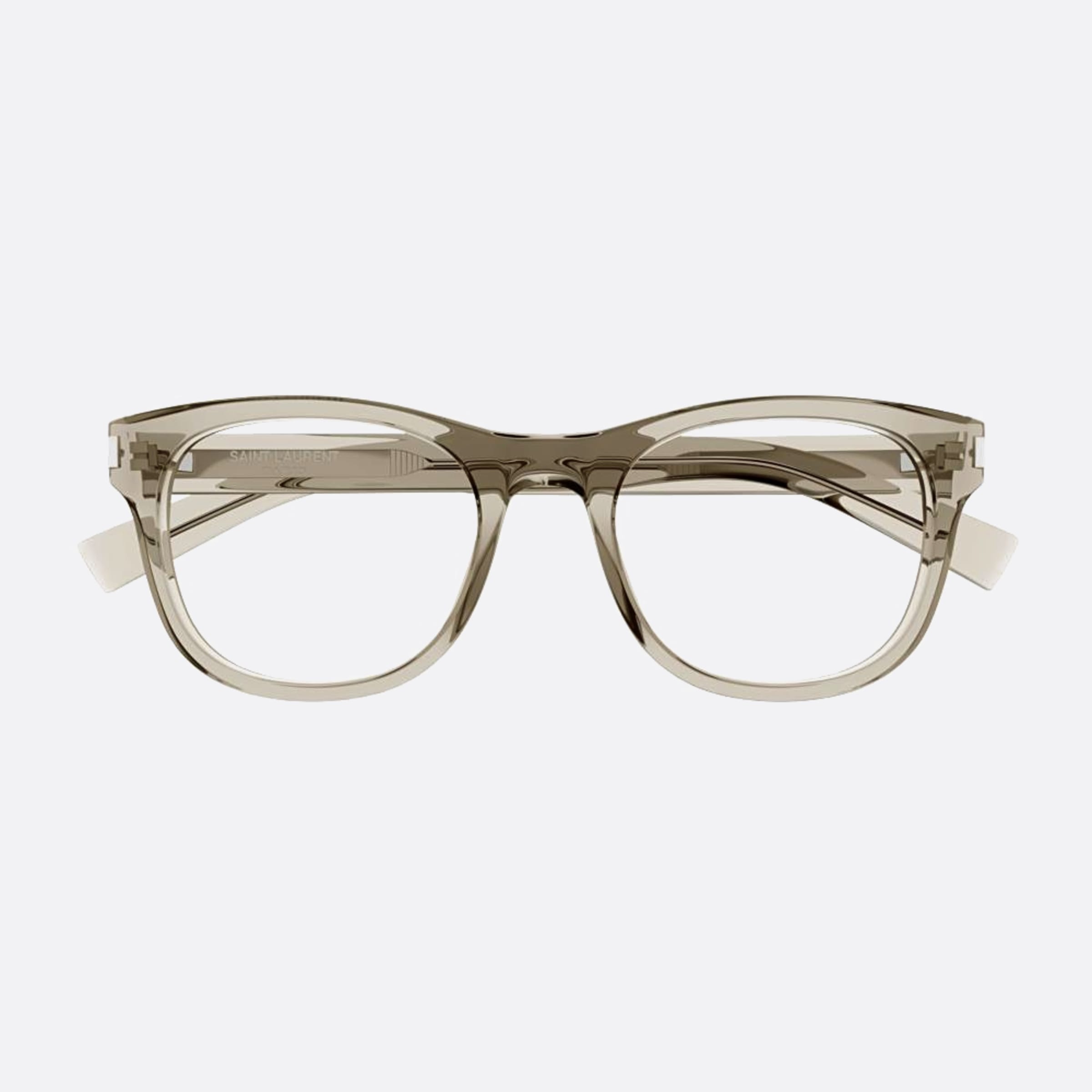 Saint 55mm Laurent Brown Squared Unisex Eyeglasses - Main View