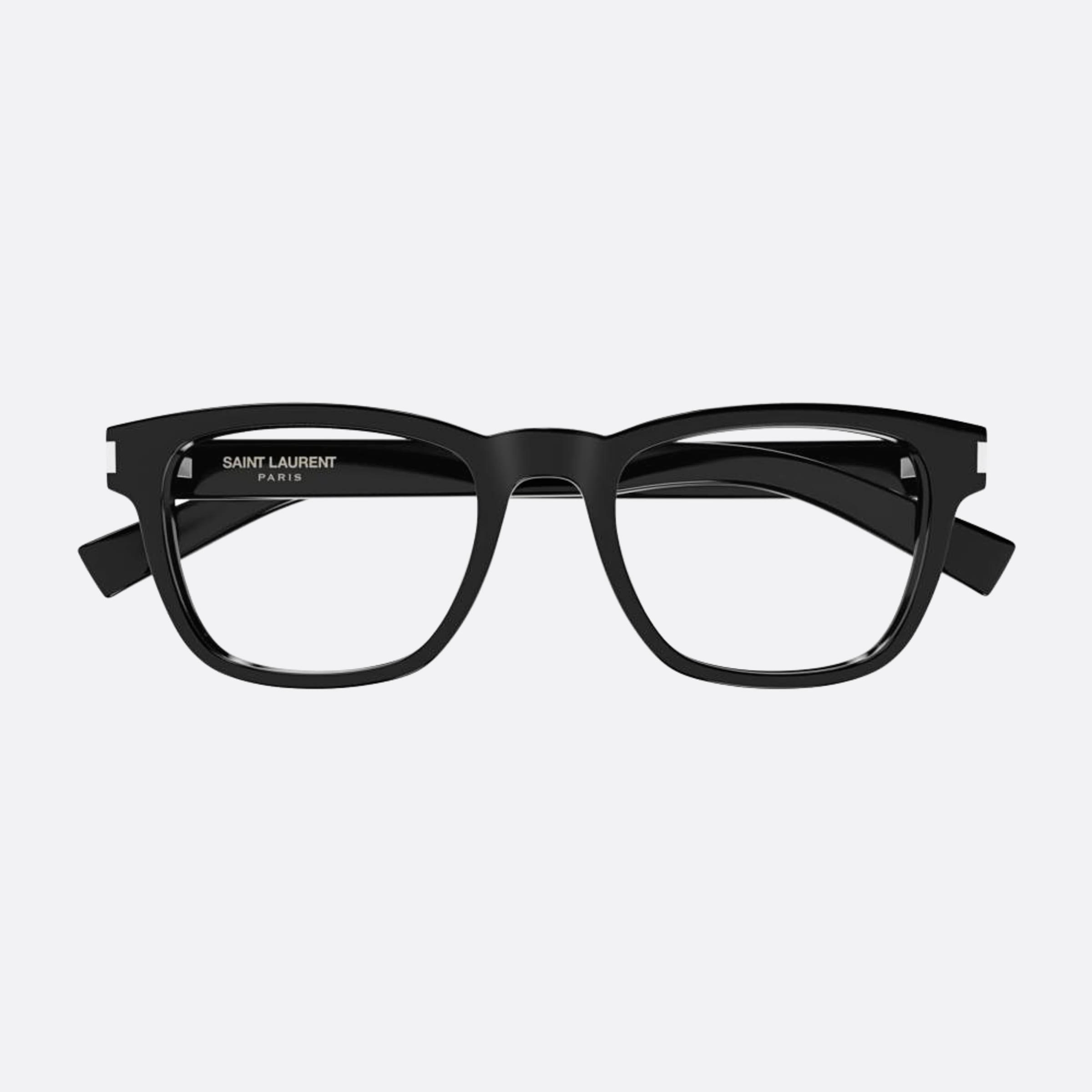 Saint 52mm Laurent Black Squared Unisex Eyeglasses - Main View
