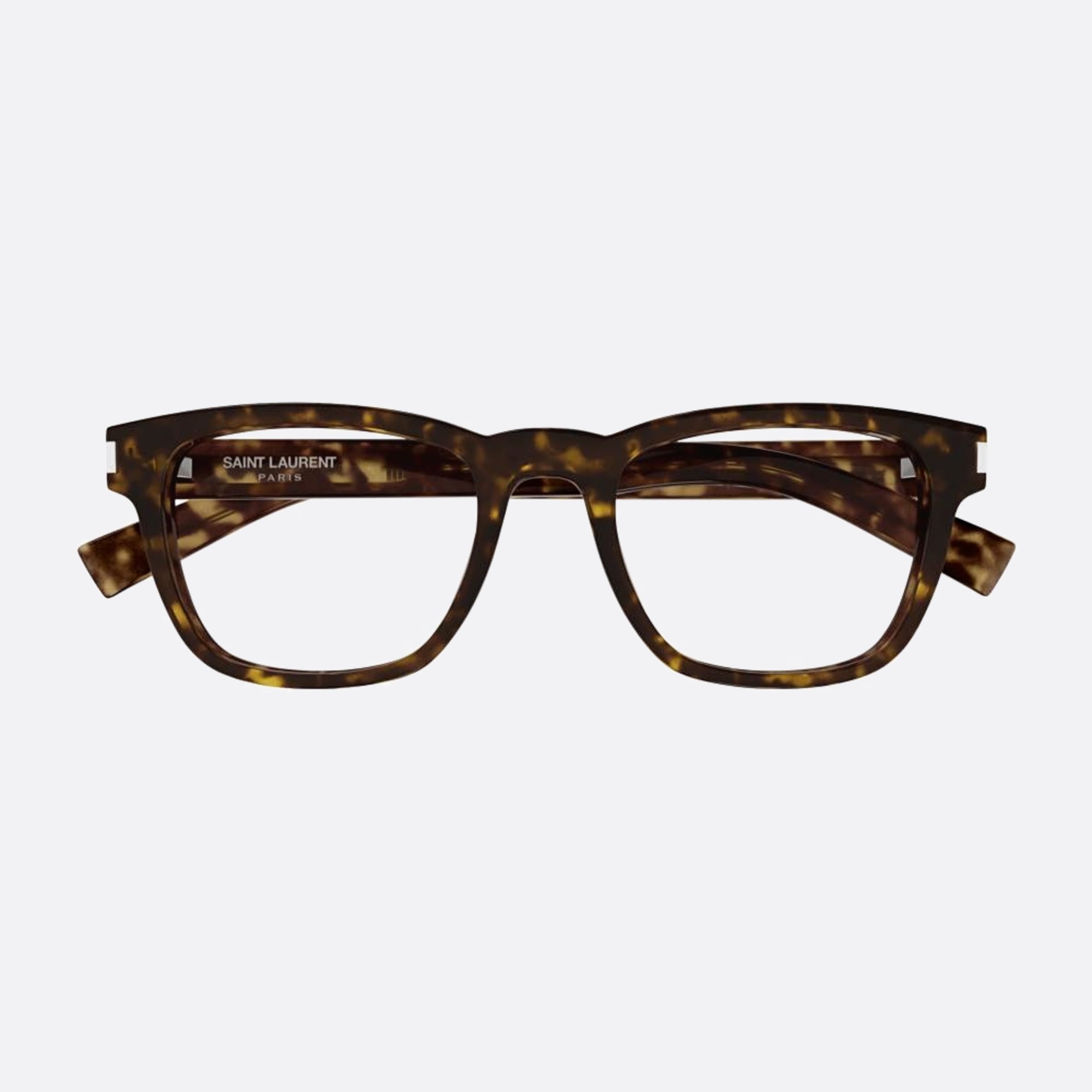 Saint 52mm Laurent Havana Squared Unisex Eyeglasses - Main View