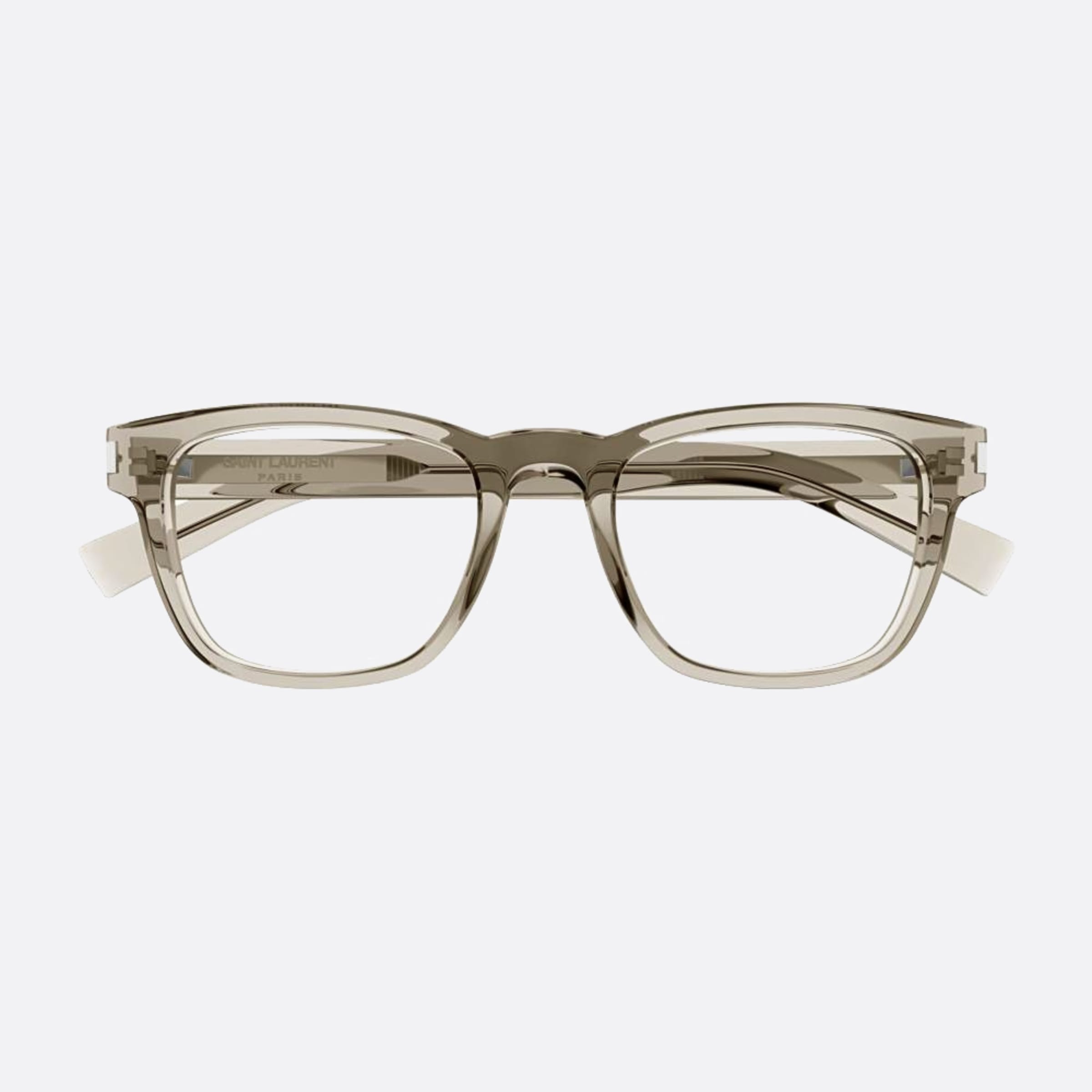 Saint 52mm Laurent Brown Squared Unisex Eyeglasses - Main View