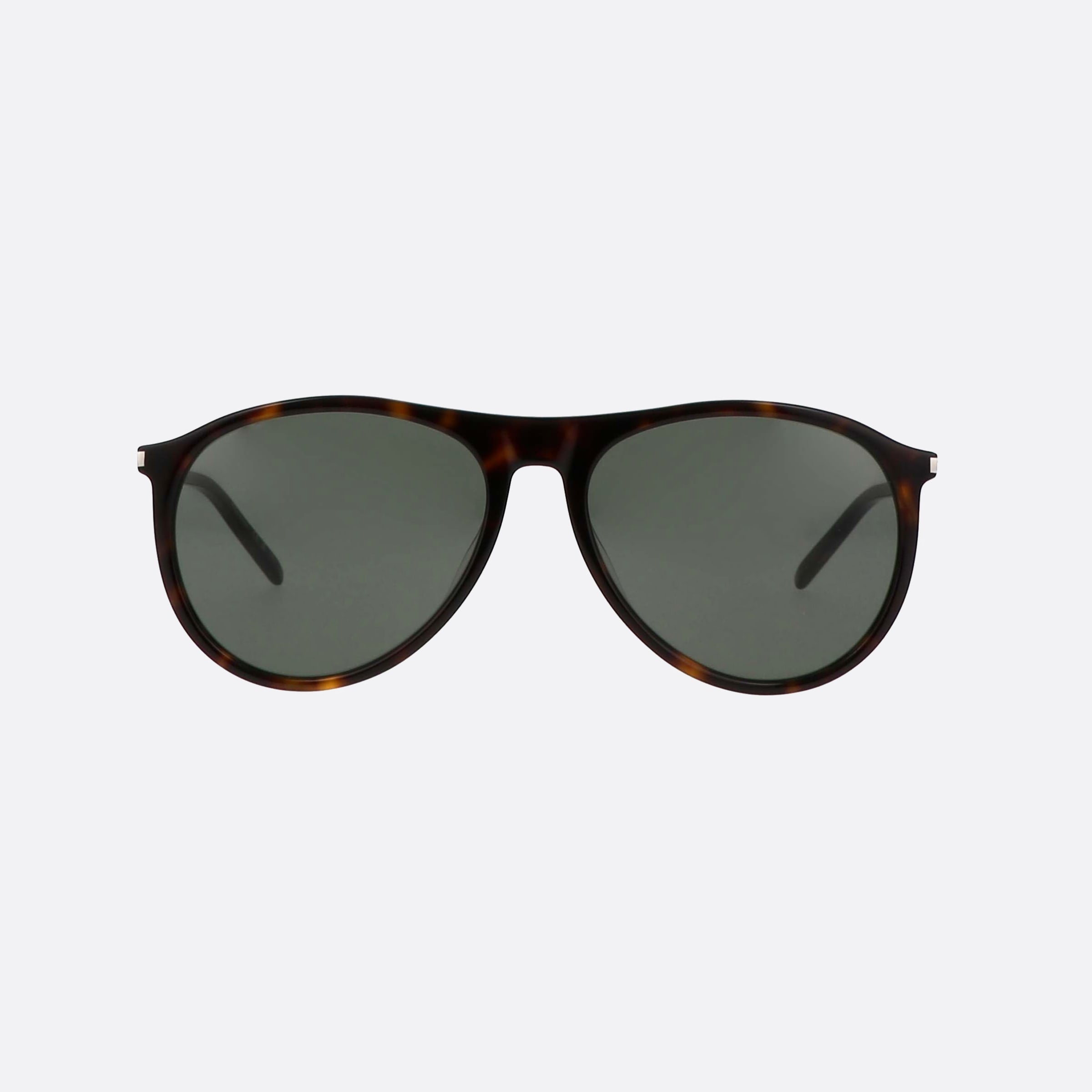 Saint 56mm Laurent Tortoise Pilot Unisex Sunglasses - Side View