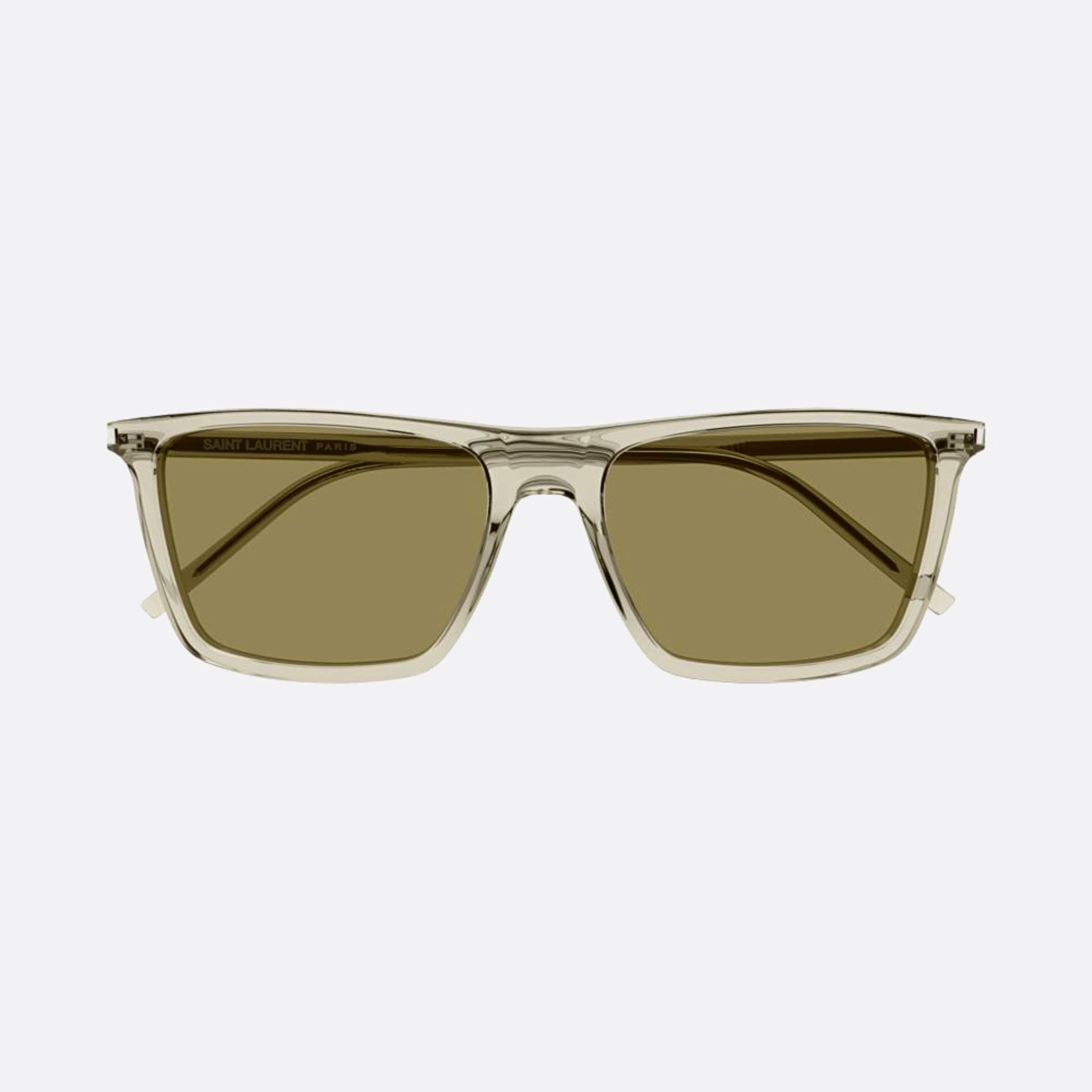 Saint 56mm Laurent Tbebr Brown Squared Man Sunglasses - Main View