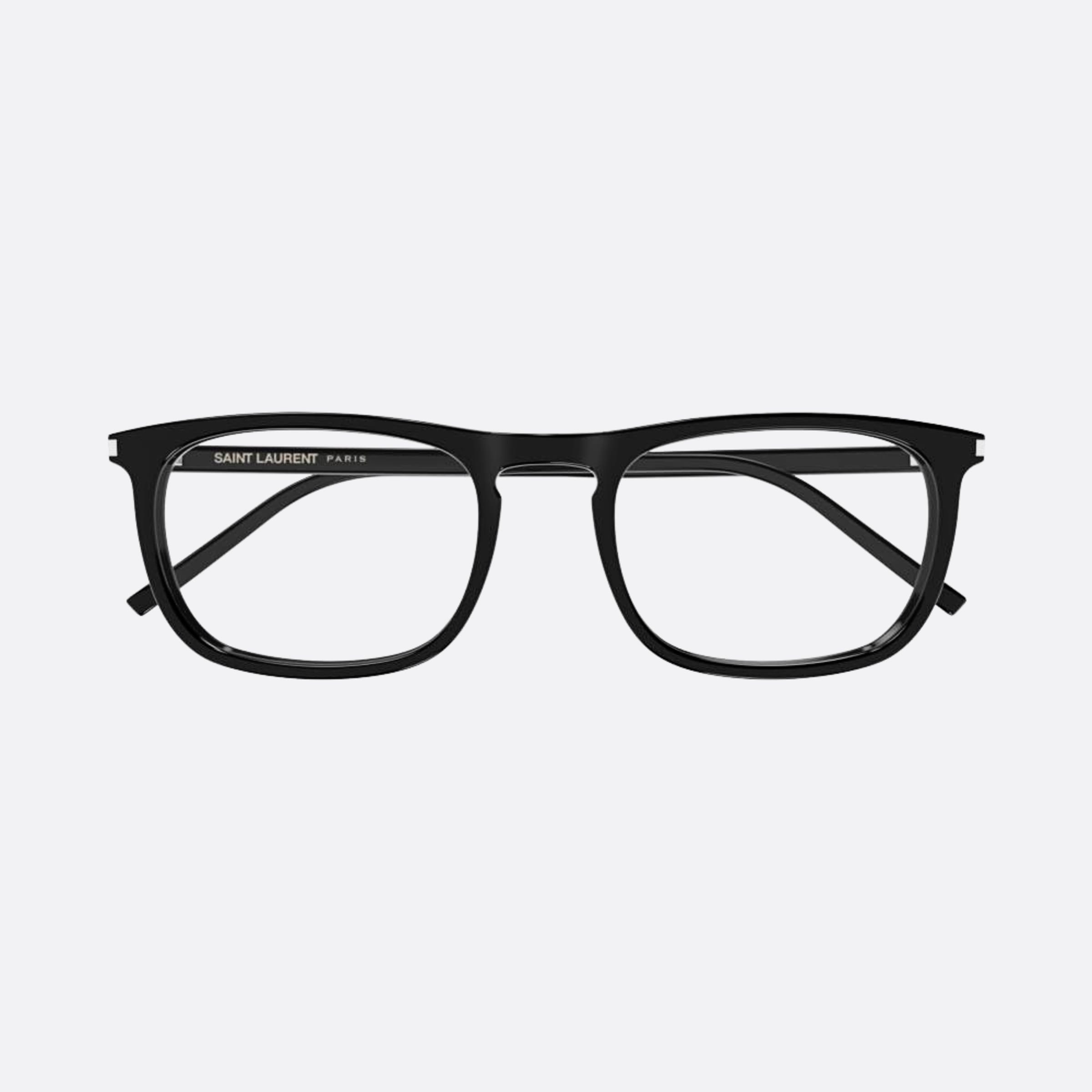 Saint 54mm Laurent Black Round Unisex Eyeglasses - Main View