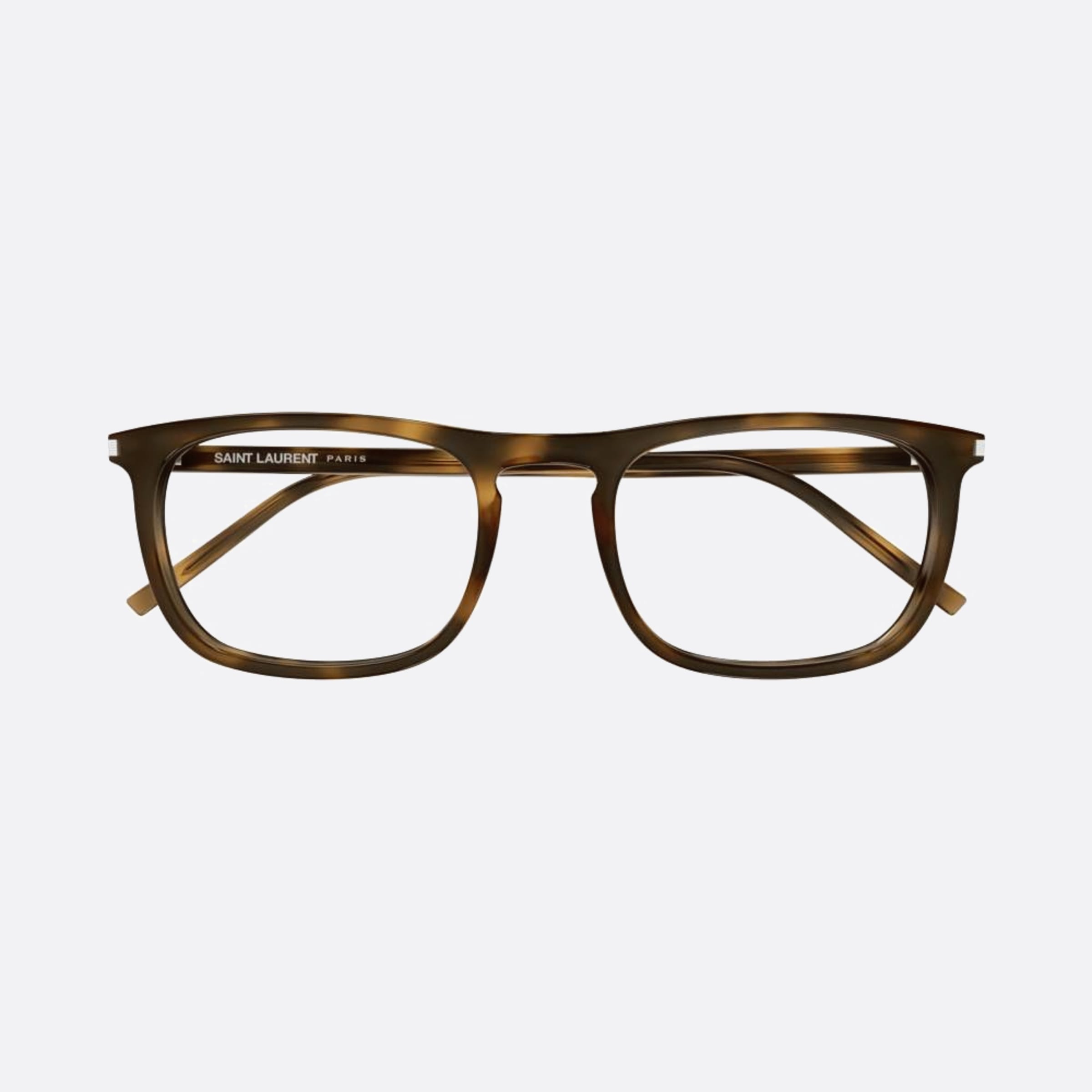 Saint 54mm Laurent Havana Round Unisex Eyeglasses - Main View