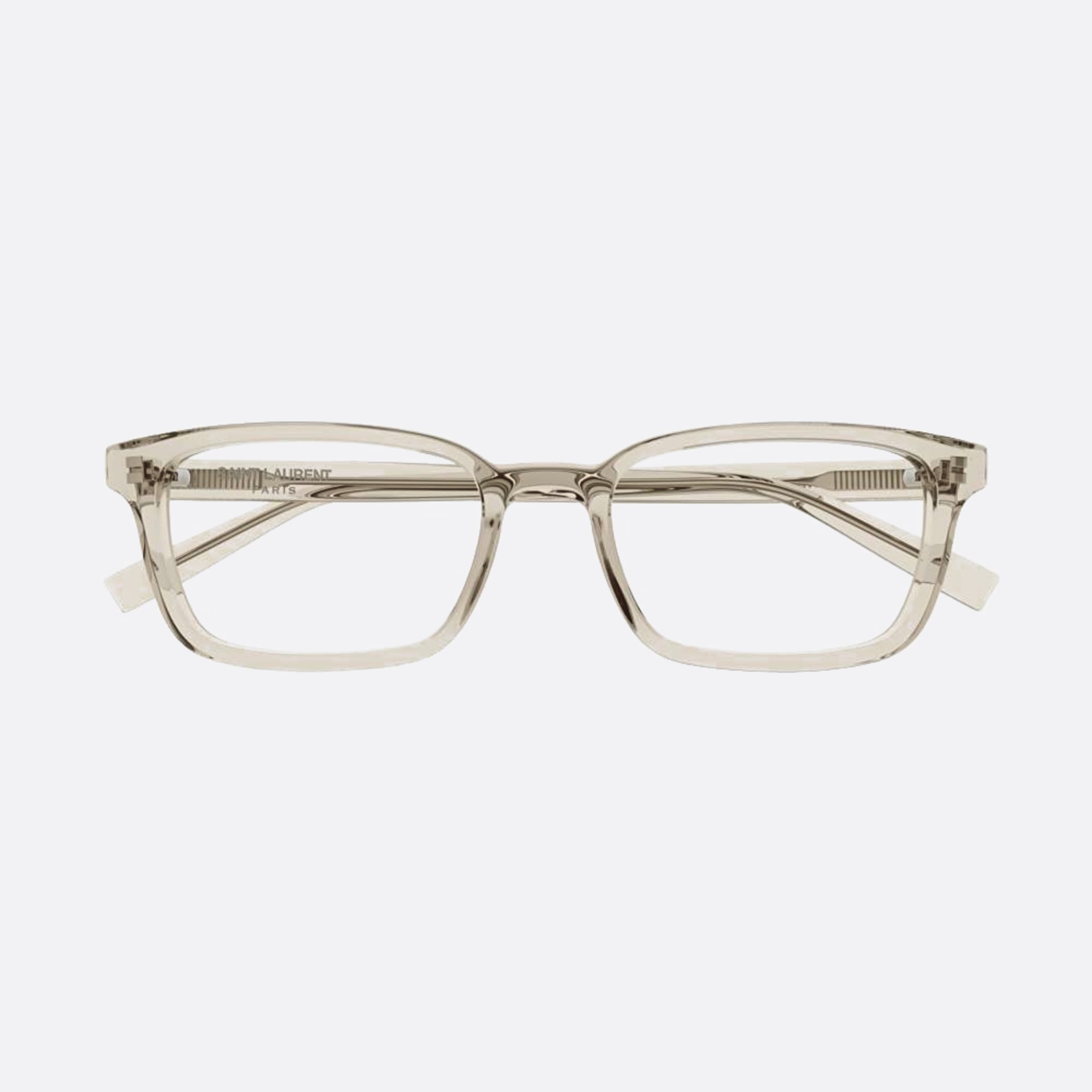 Saint 54mm Laurent Brown Squared Unisex Eyeglasses - Main View