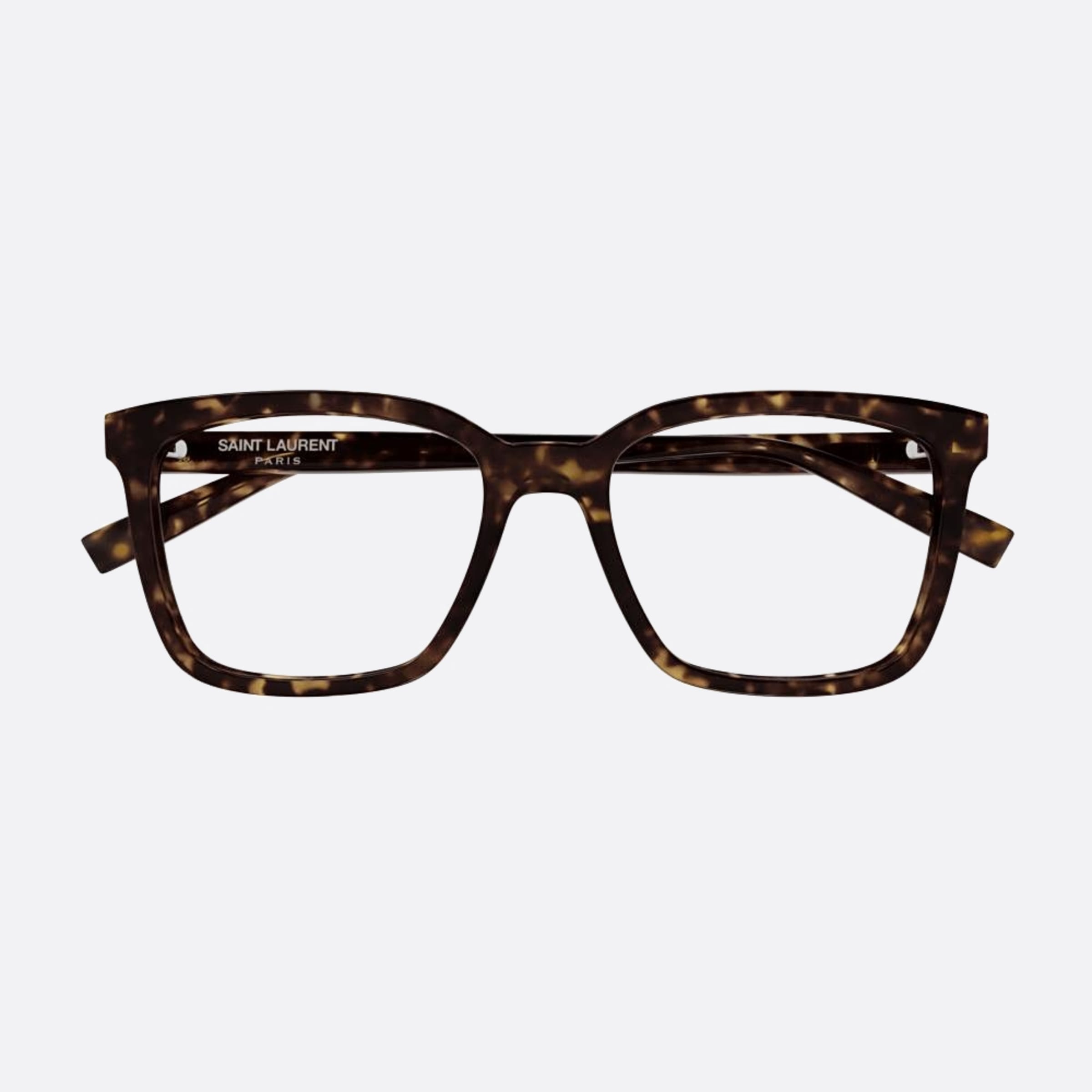 Saint 55mm Laurent Havana Squared Man Eyeglasses - Main View
