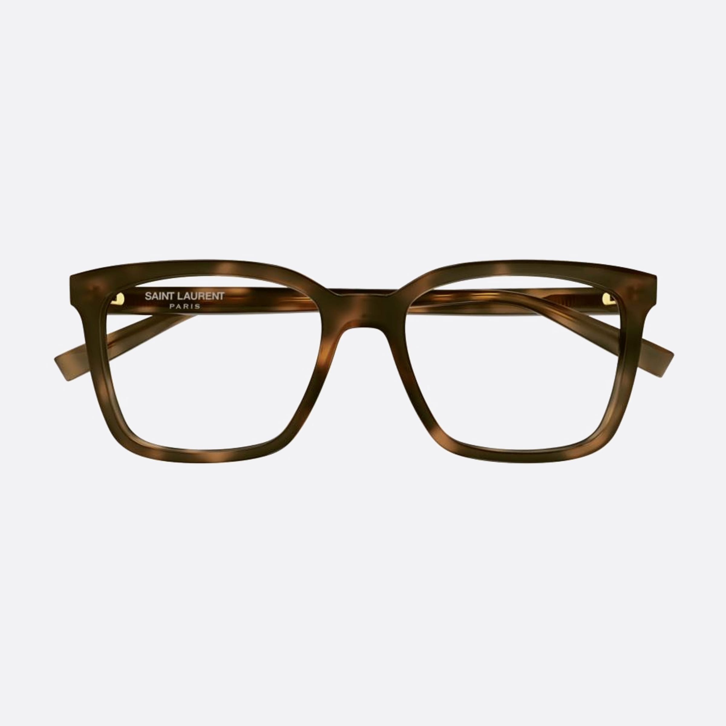 Saint 55mm Laurent Havana Squared Man Eyeglasses - Main View