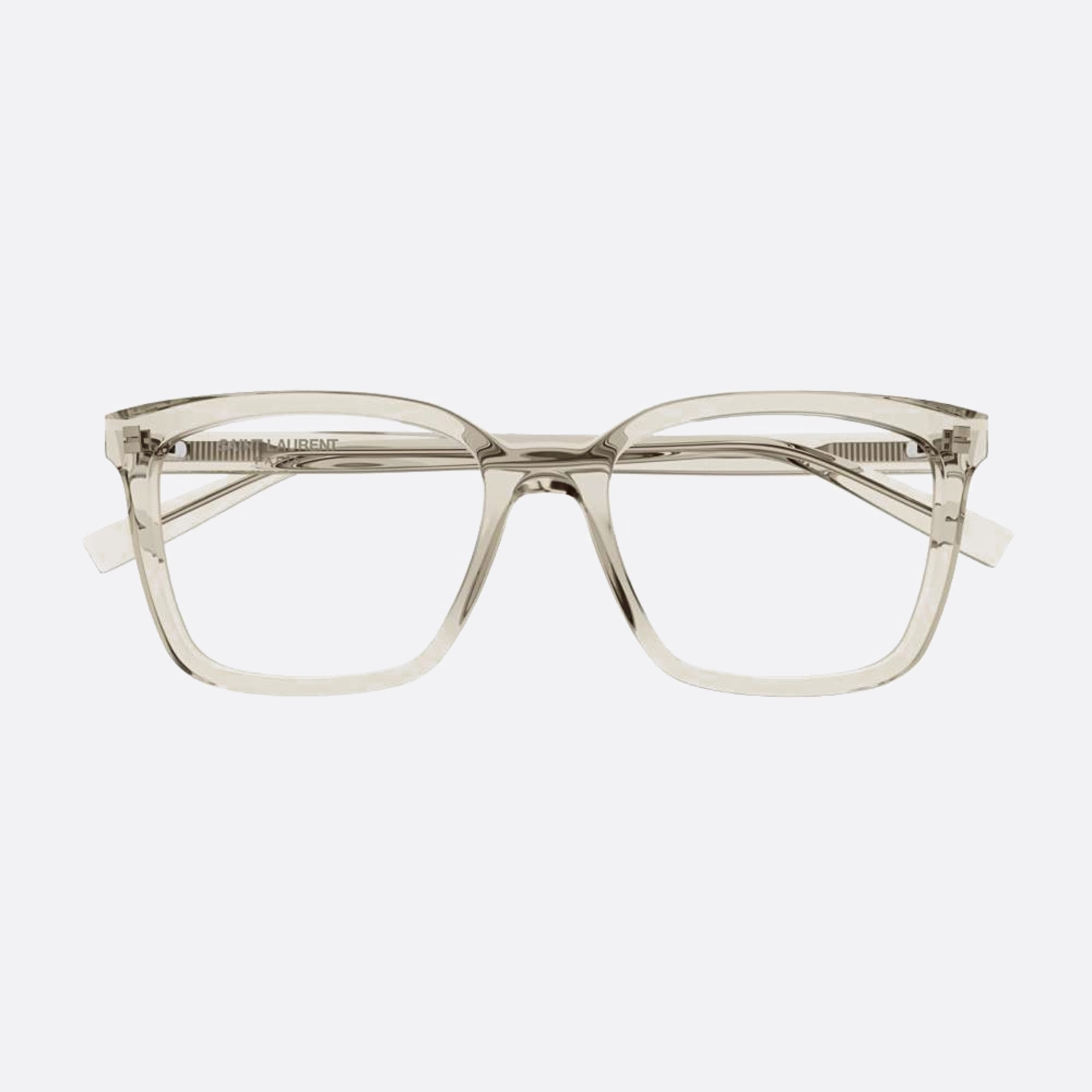 Saint 55mm Laurent Brown Squared Man Eyeglasses - Main View