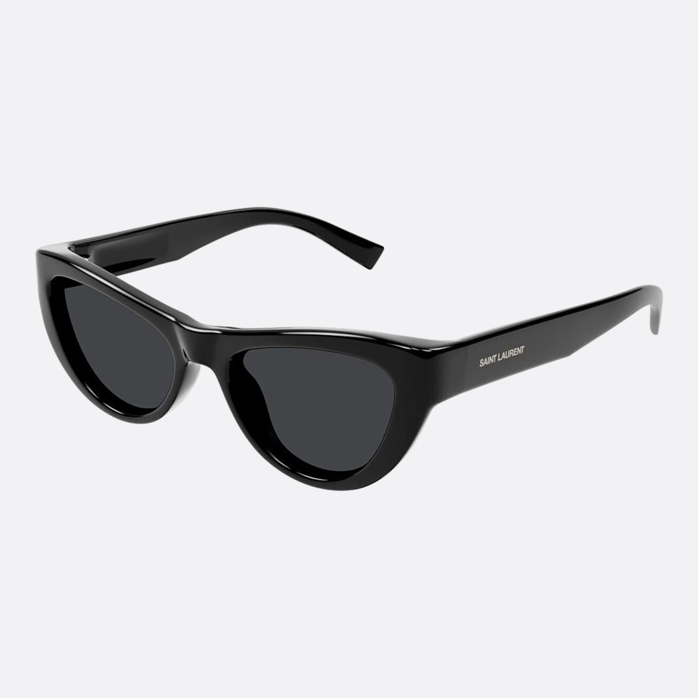 Saint 53mm Laurent Black Cat Eye Woman Sunglasses - Side View