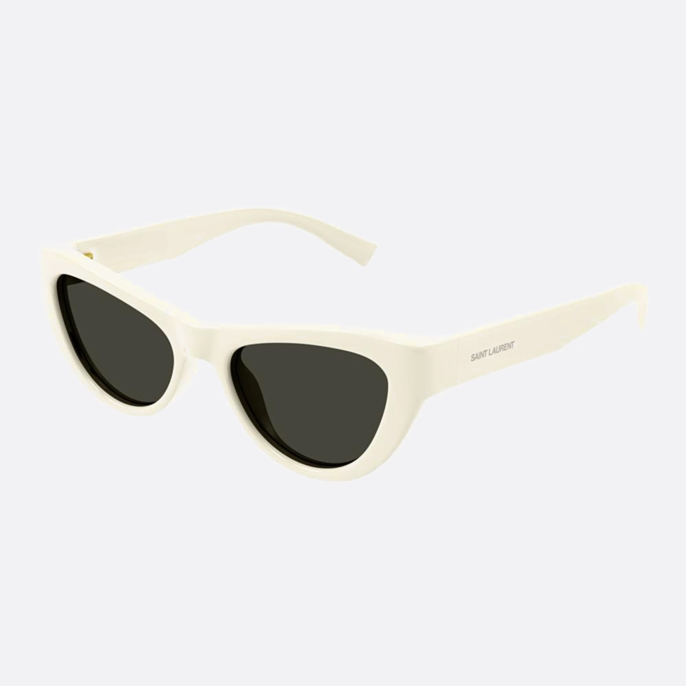 Saint 53mm Laurent White Cat Eye Woman Sunglasses - Side View