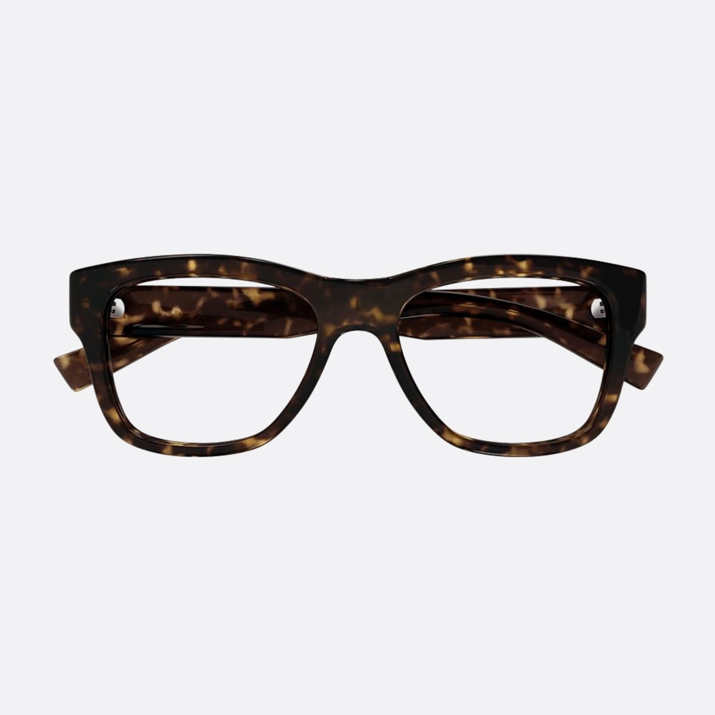 Saint 54mm Laurent Havana Squared Unisex Eyeglasses - Main View