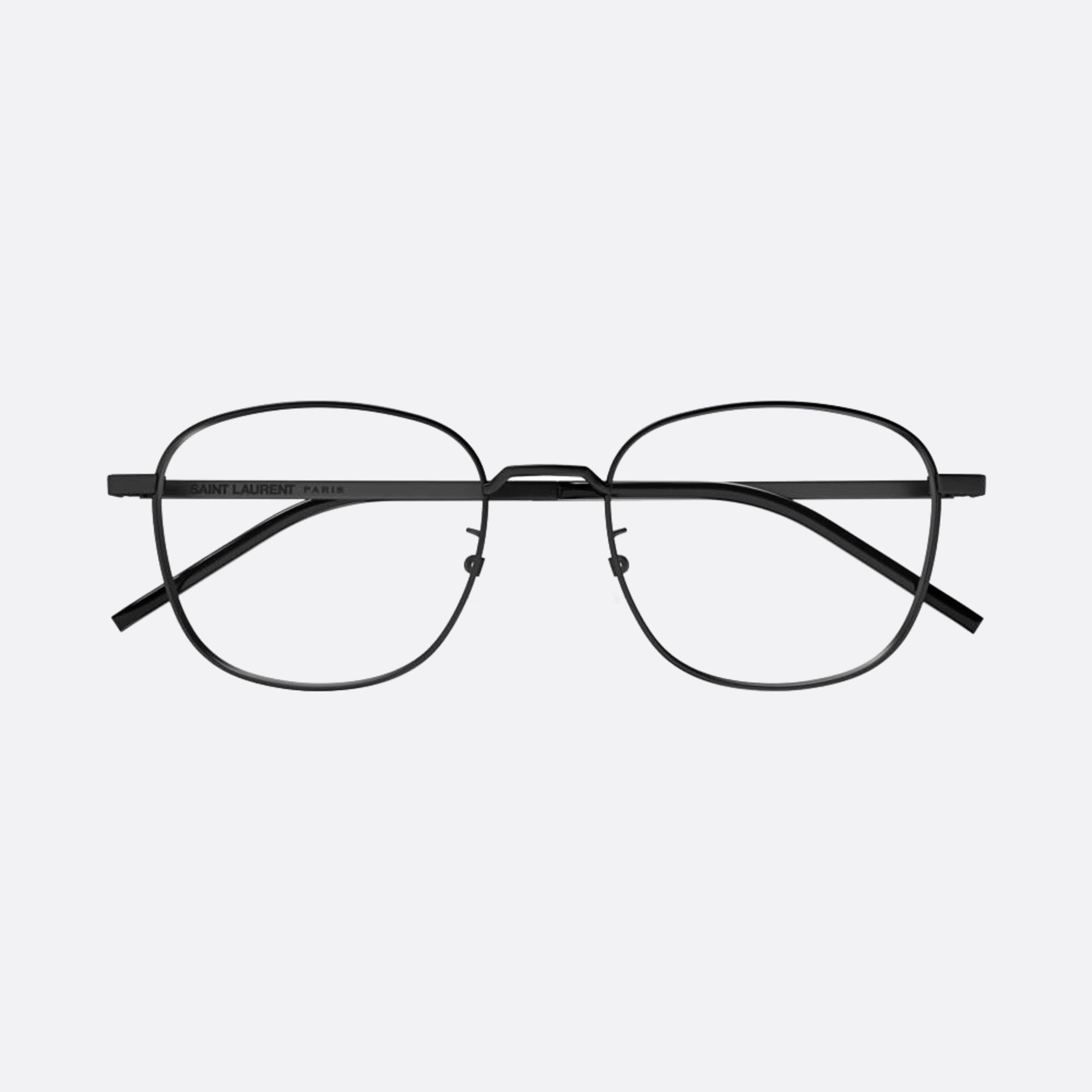 Saint 53mm Laurent Black Round Unisex Eyeglasses - Main View