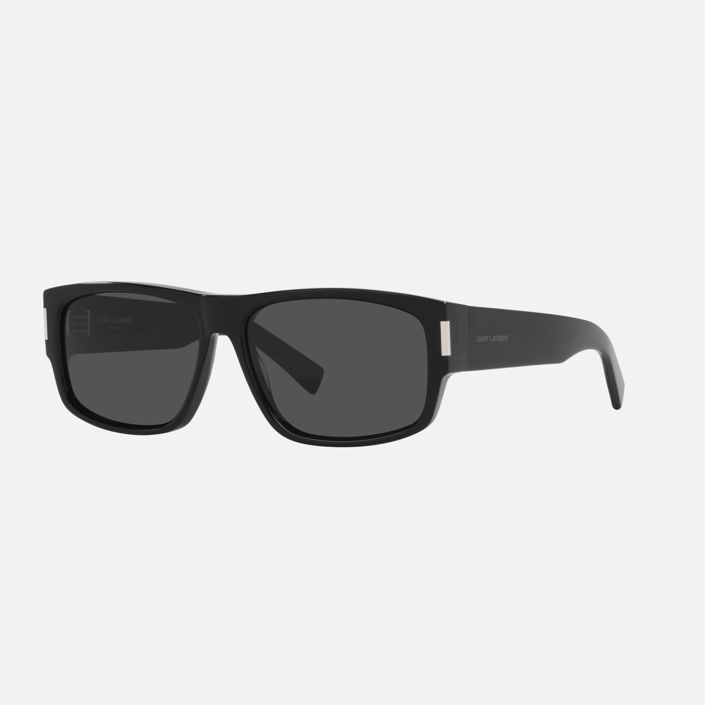 Saint 59mm Laurent Black Rectangle Man Sunglasses - Main View