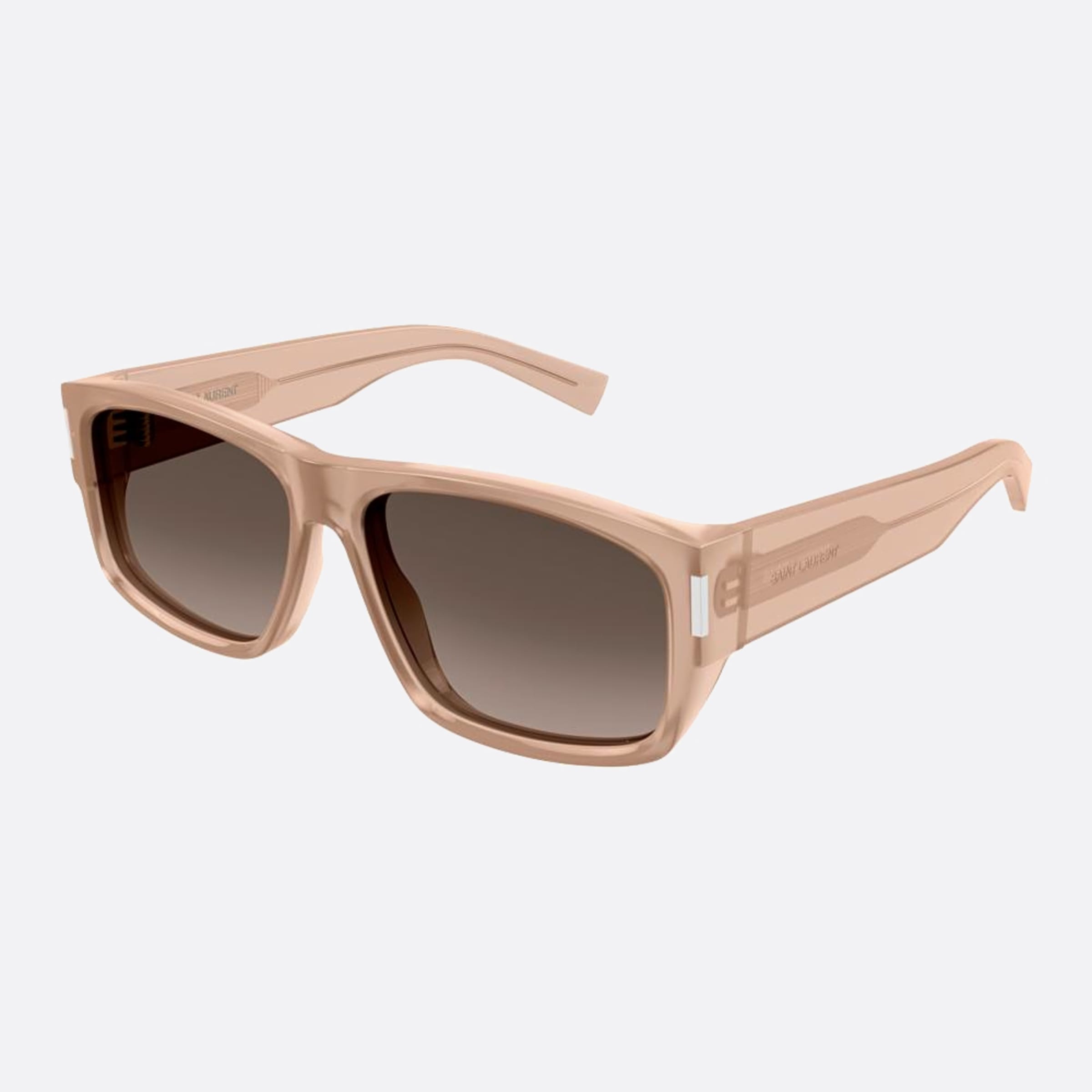 Saint 59mm Laurent Pkb Pink Squared Man Sunglasses - Side View