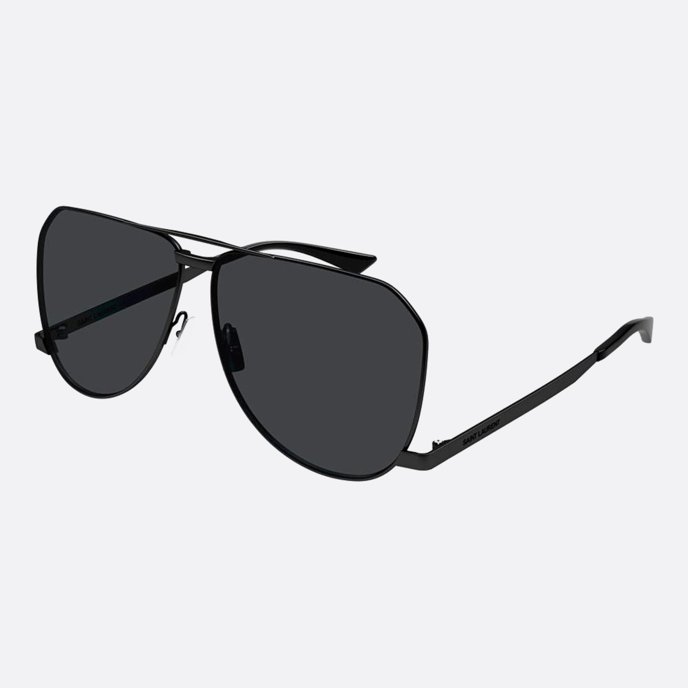 Saint 61mm Laurent Dust Black Pilot Man Sunglasses - Side View