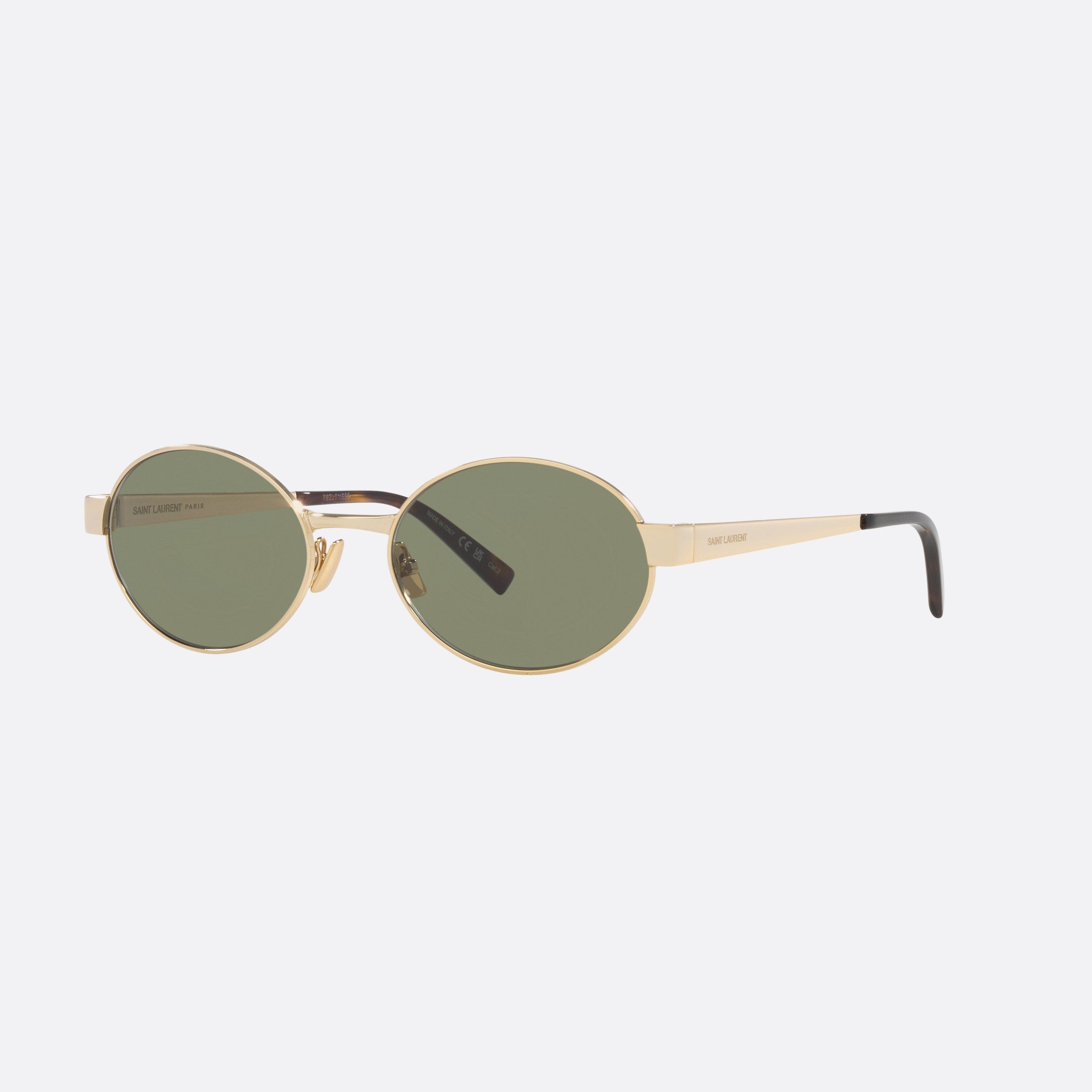 Saint 55mm Laurent Der Gold Oval Woman Sunglasses - Main View