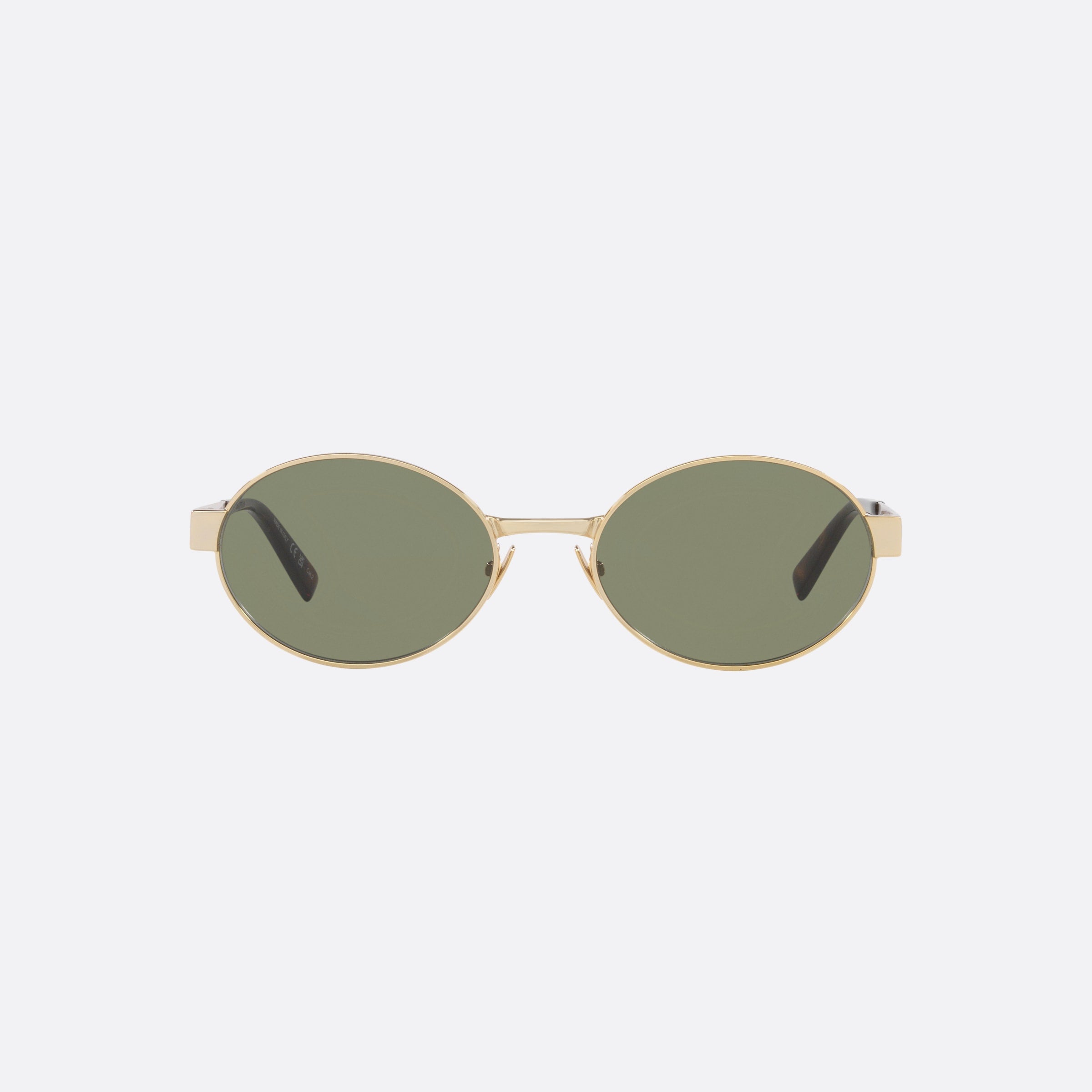 Saint 55mm Laurent Der Gold Oval Woman Sunglasses - Side View