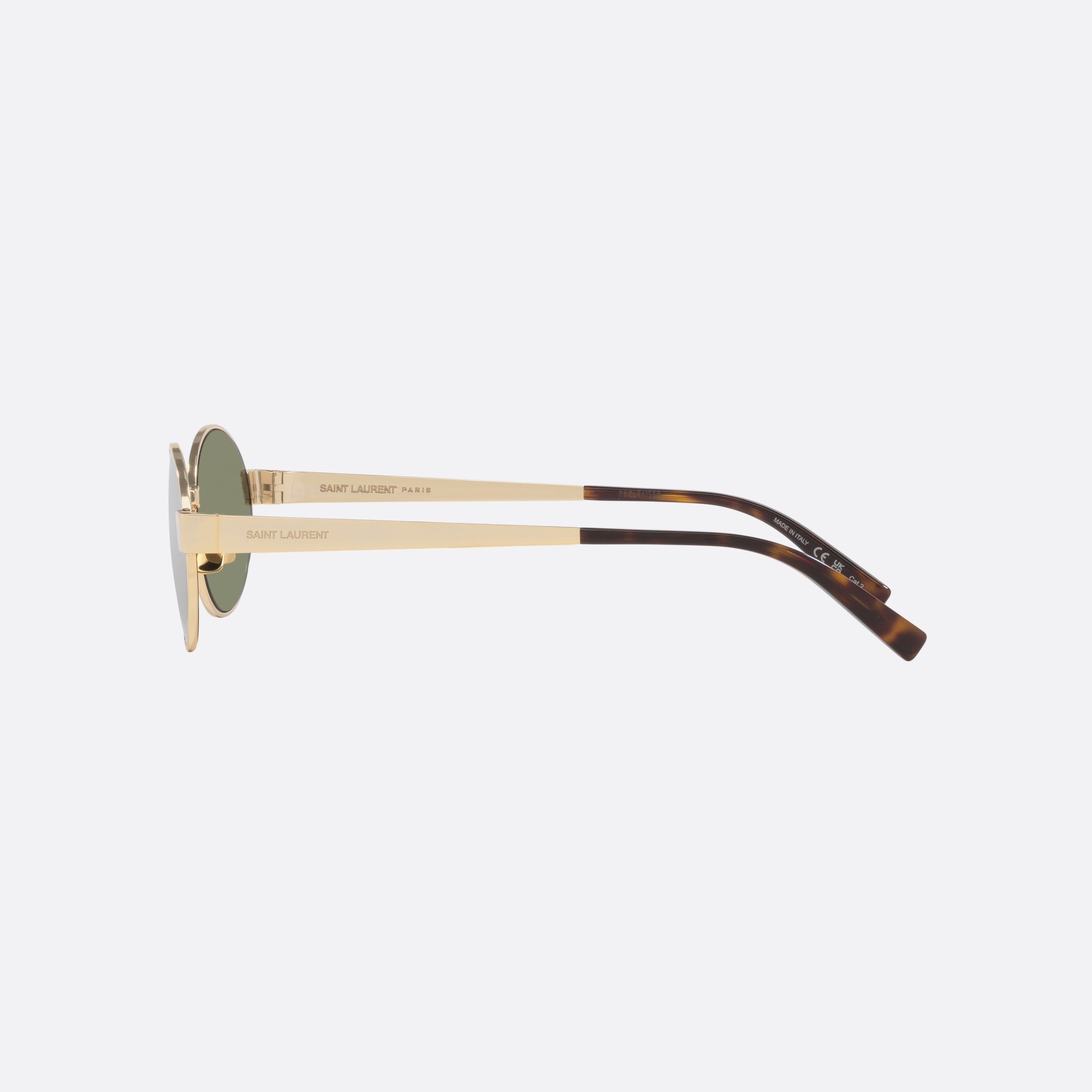 Saint 55mm Laurent Der Gold Oval Woman Sunglasses - Detail View
