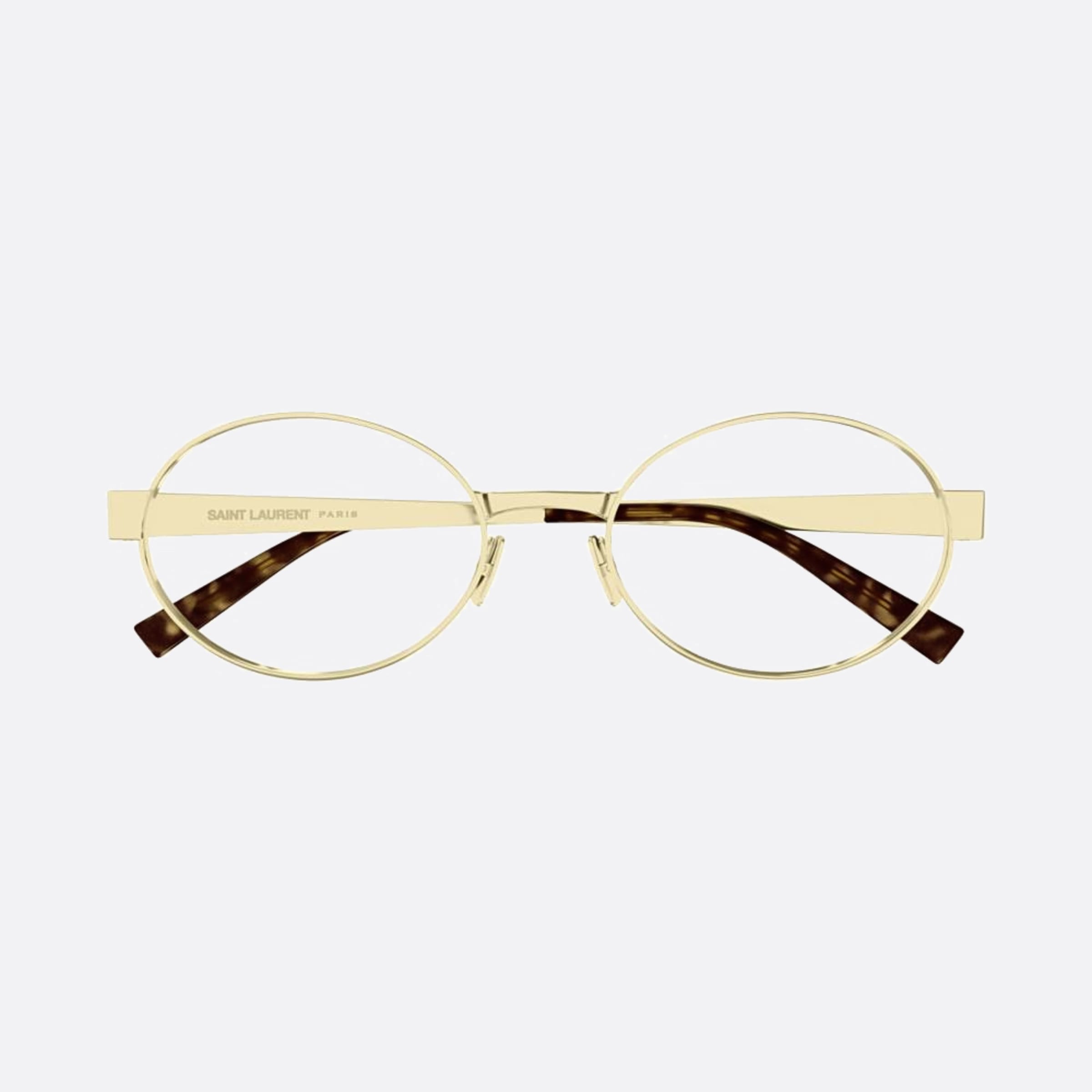 Saint 55mm Laurent Opt Gold Round Woman Eyeglasses - Main View