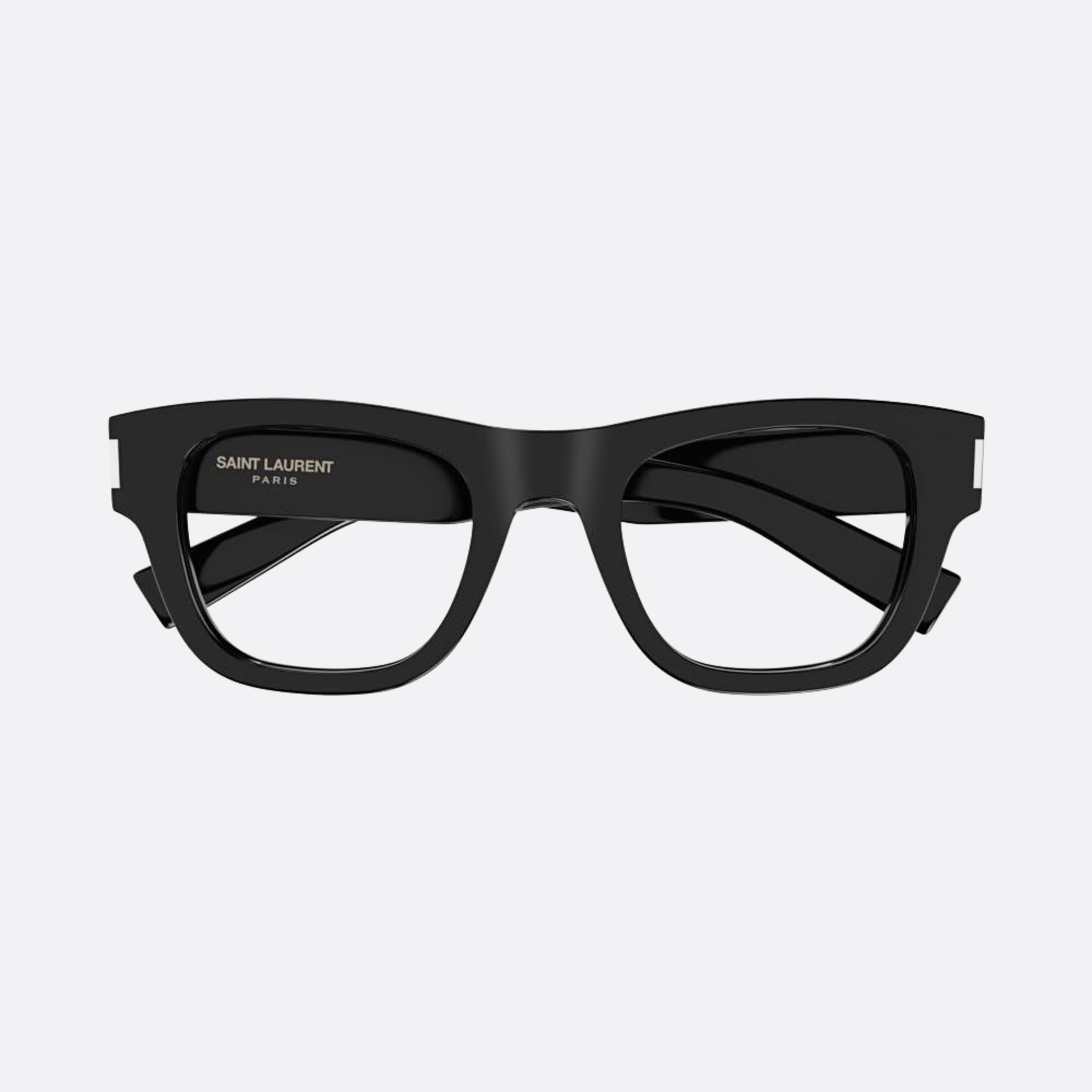 Saint 50mm Laurent Black Squared Unisex Eyeglasses - Main View