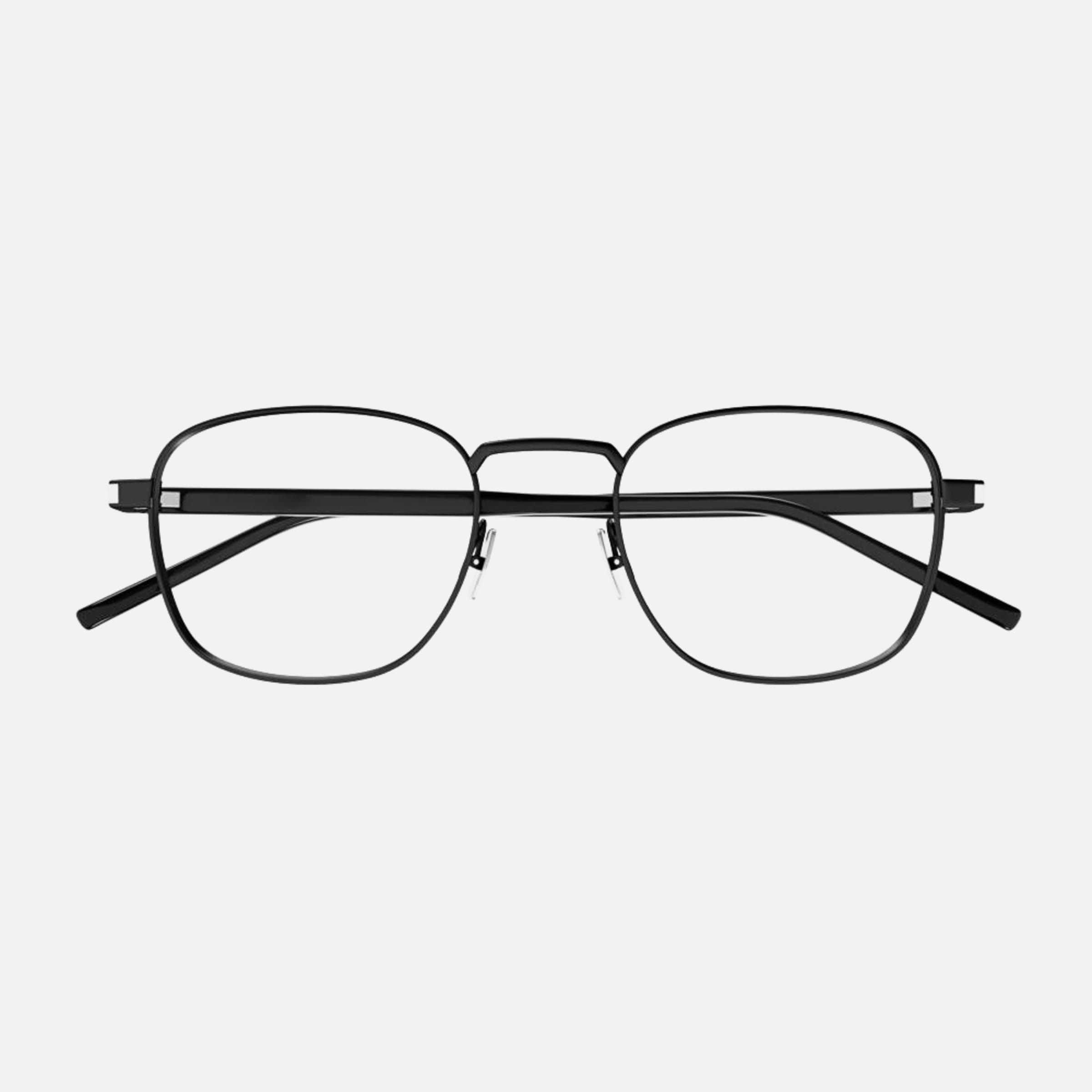 Saint 51mm Laurent Black Round Unisex Eyeglasses - Main View