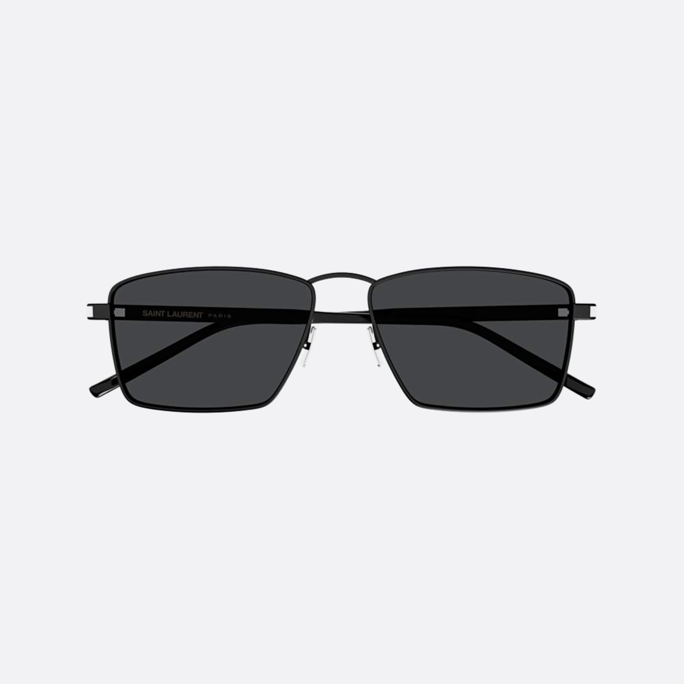Saint 57mm Laurent Black Rectangle Woman Sunglasses - Main View