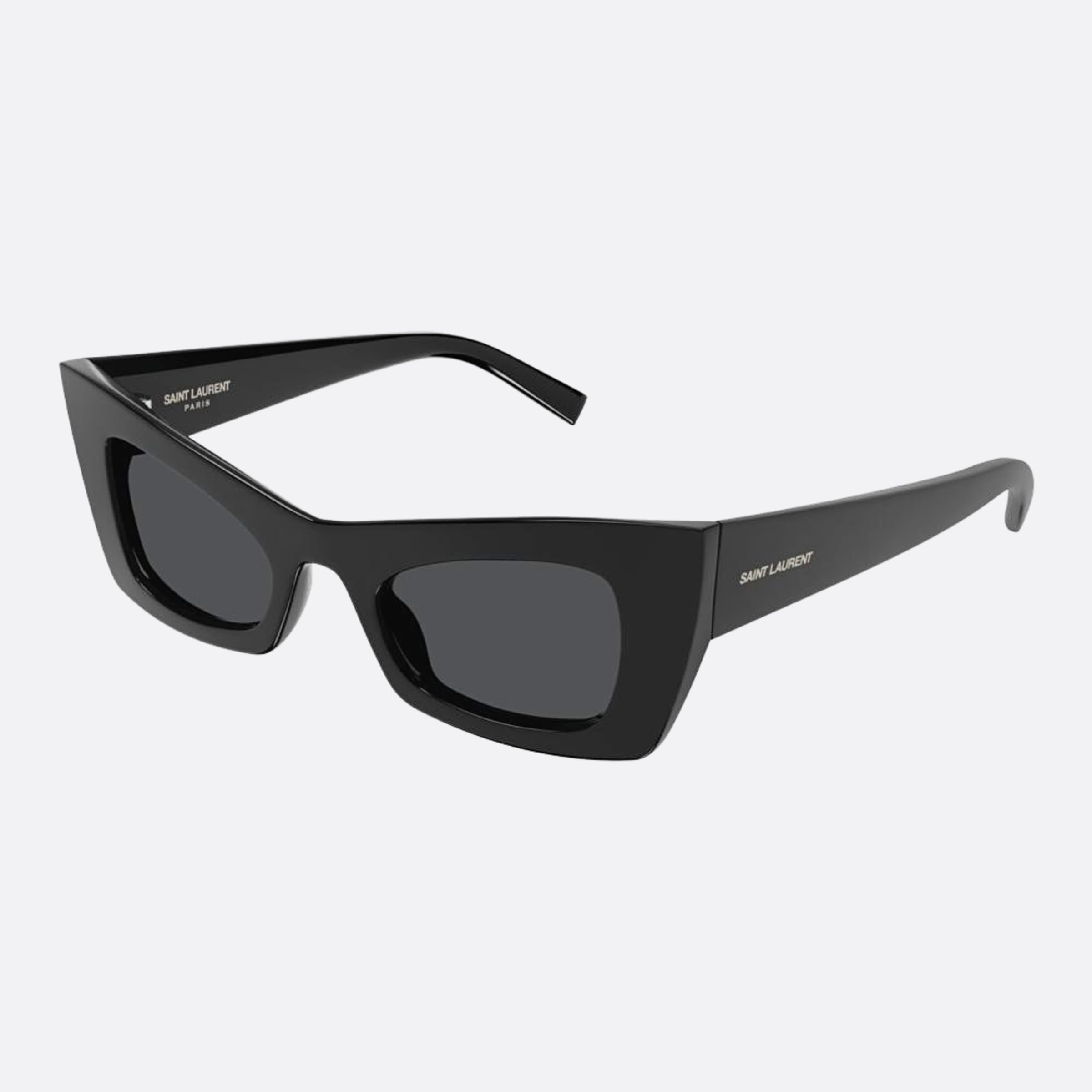 Saint 49mm Laurent Black Cat Eye Woman Sunglasses - Side View