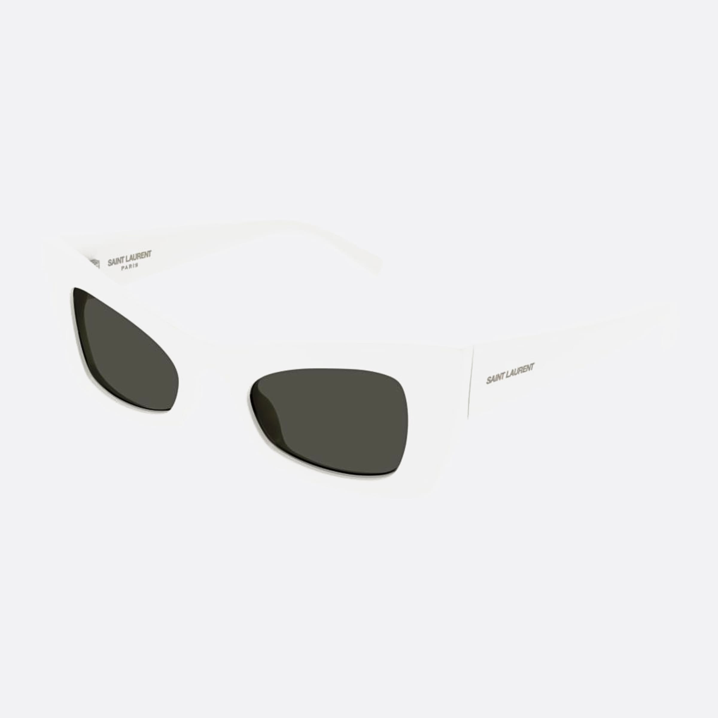Saint 49mm Laurent White Cat Eye Woman Sunglasses - Side View
