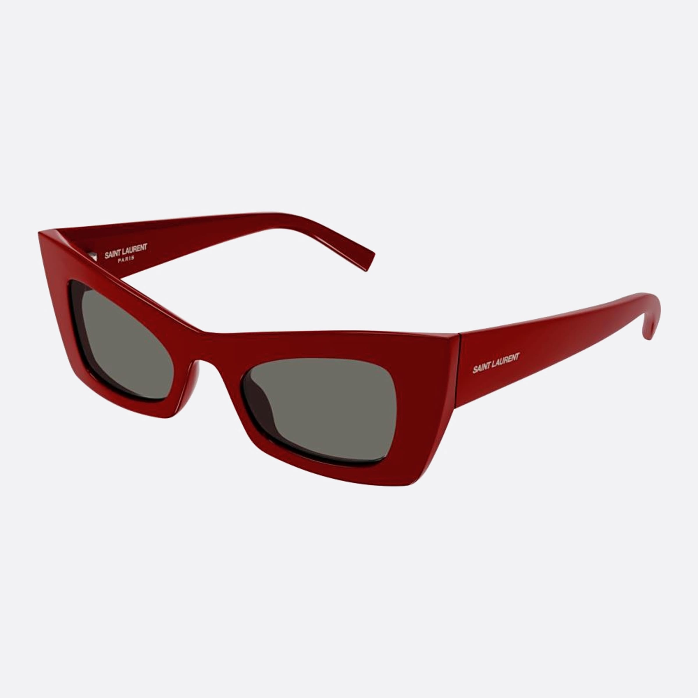 Saint 49mm Laurent Red Cat Eye Woman Sunglasses - Side View