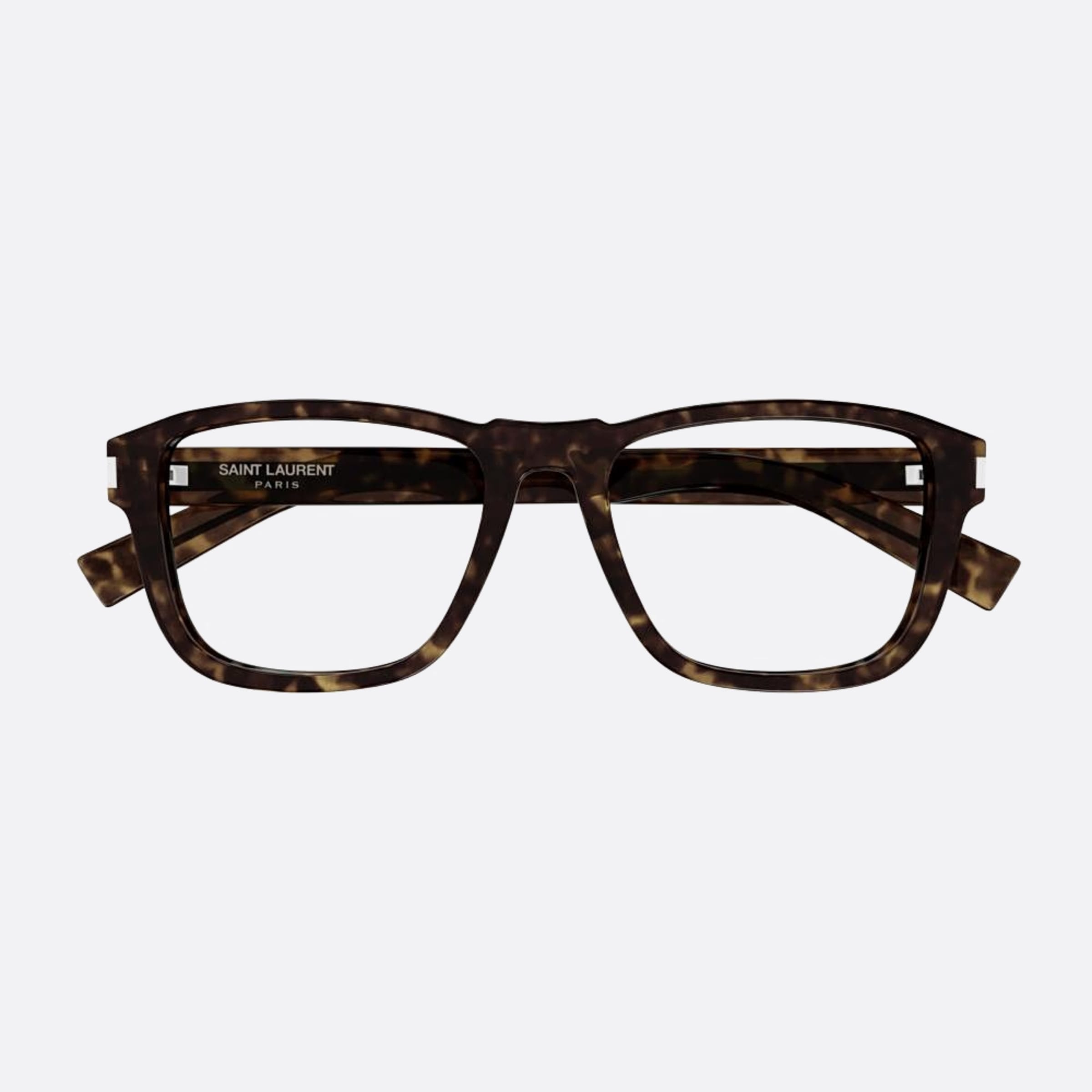 Saint 54mm Laurent Opt Havana Squared Man Eyeglasses - Main View