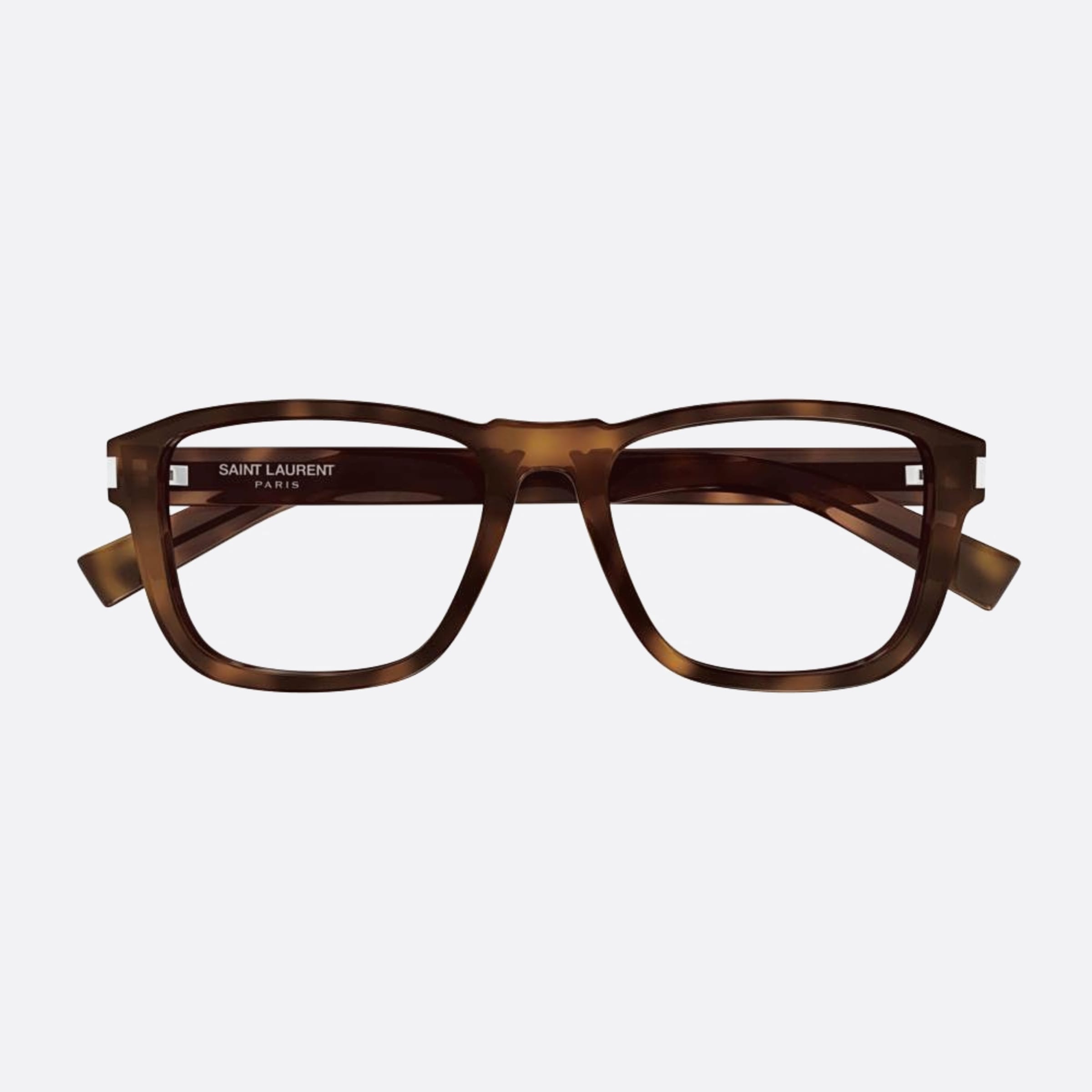 Saint 54mm Laurent Opt Havana Squared Man Eyeglasses - Main View
