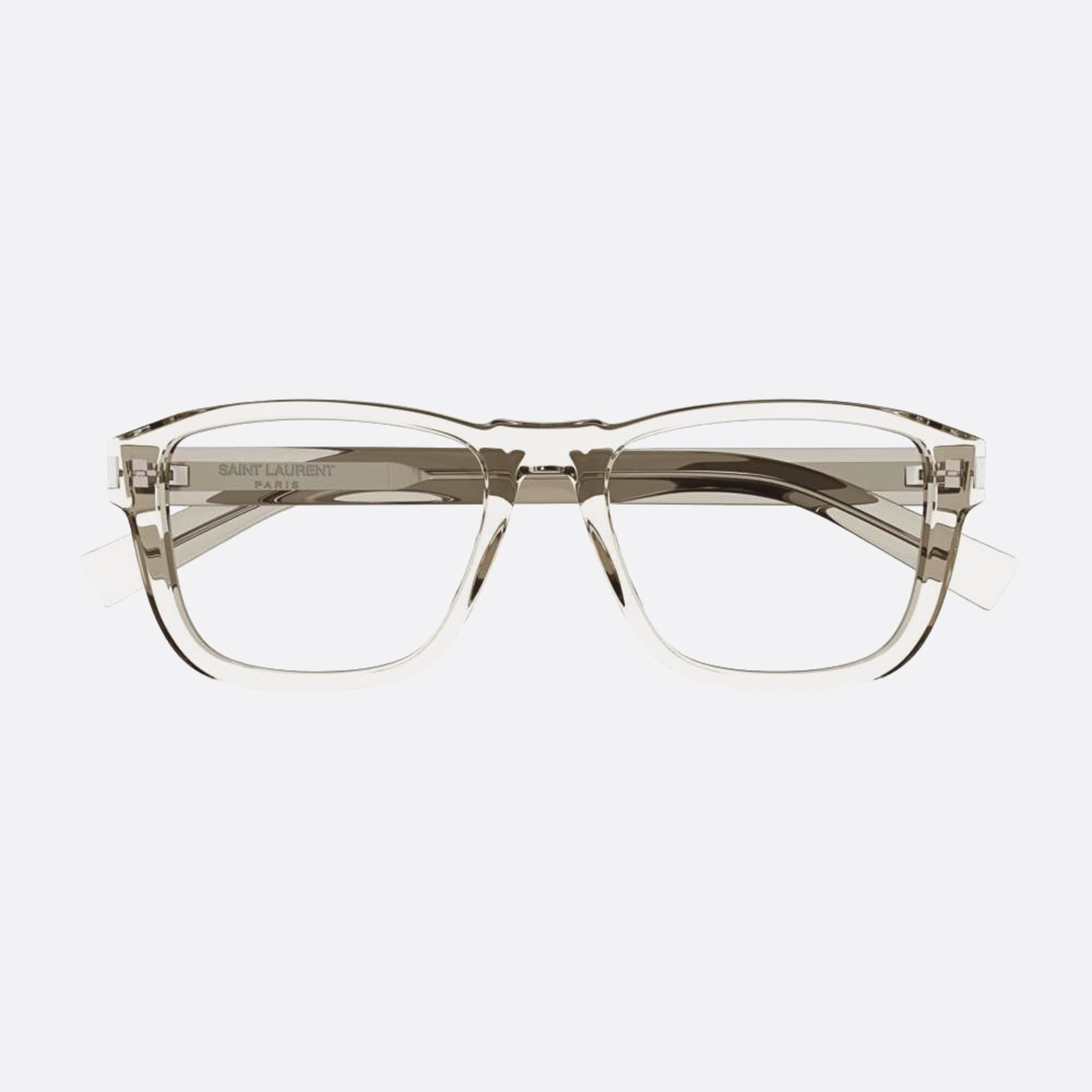 Saint 54mm Laurent Opt Brown Squared Man Eyeglasses - Main View