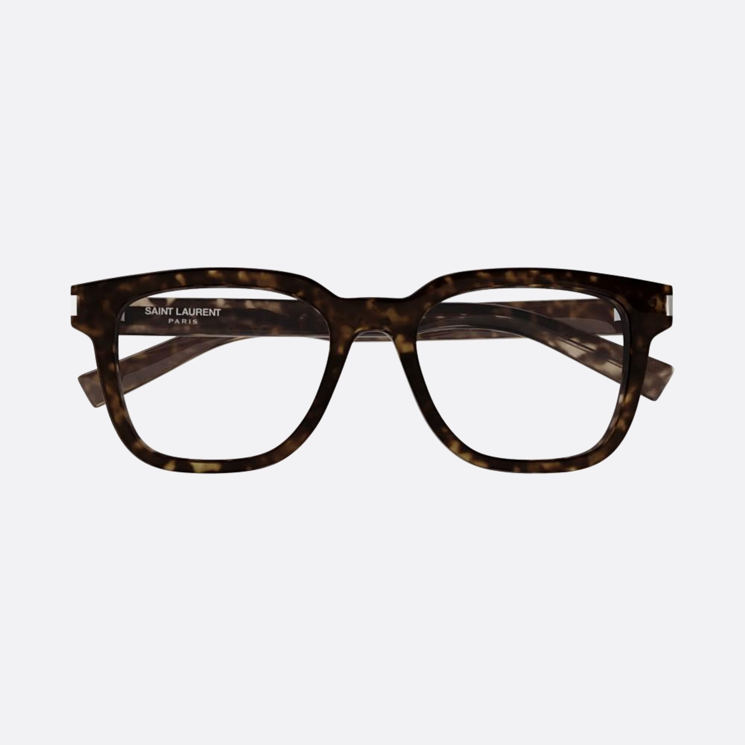 Saint 52mm Laurent Opt Havana Squared Man Eyeglasses - Main View