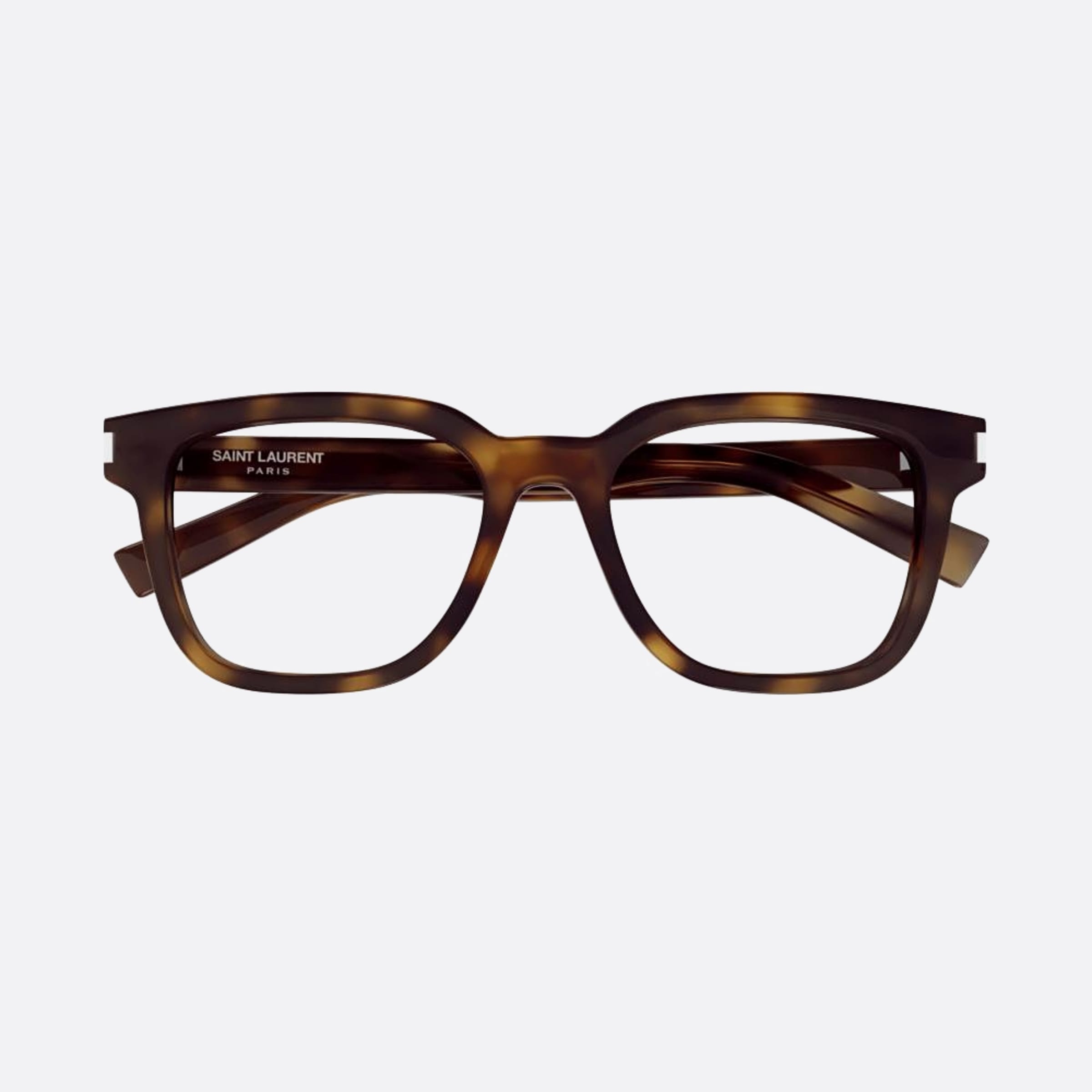 Saint 52mm Laurent Opt Havana Squared Man Eyeglasses - Main View
