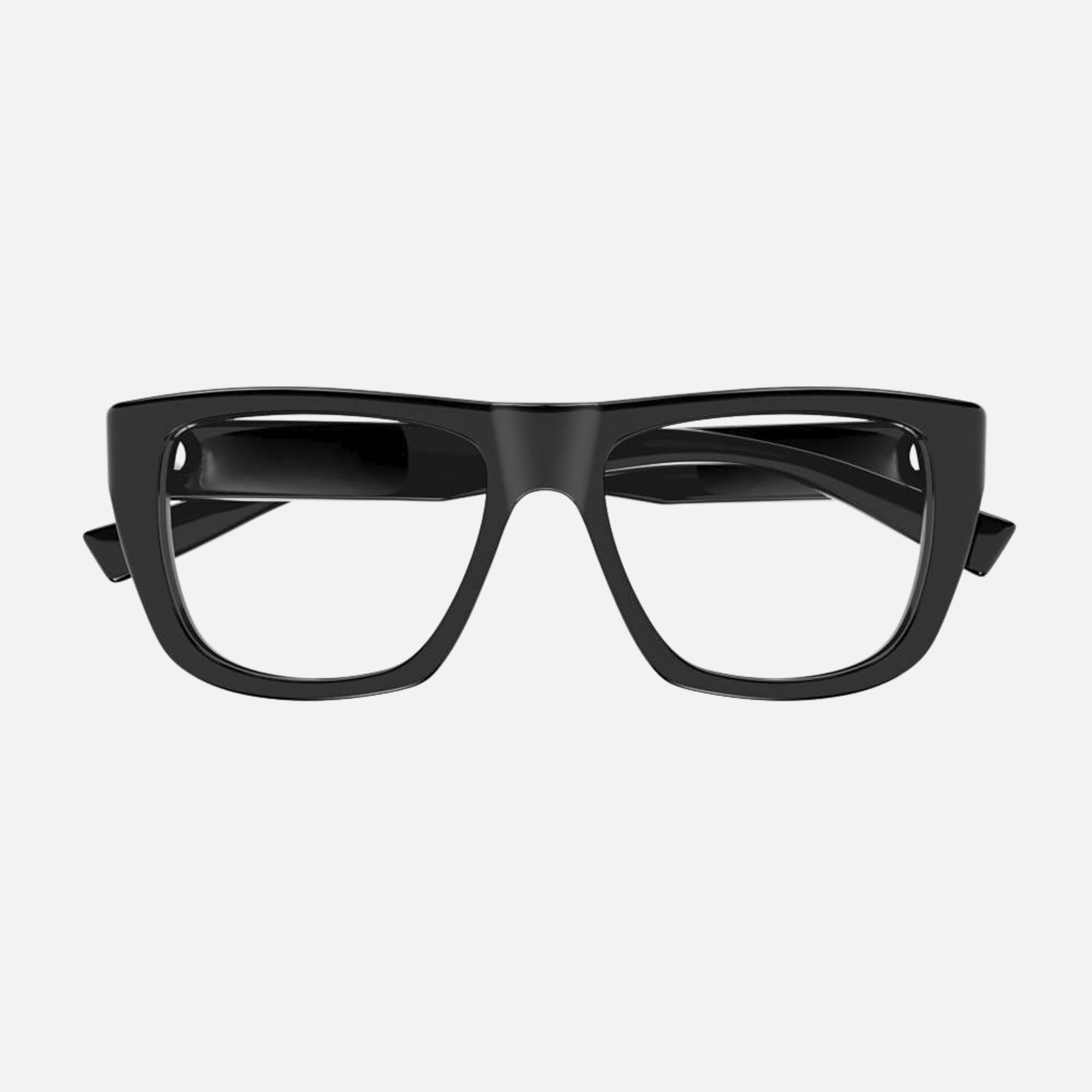 Saint 55mm Laurent Black Squared Unisex Eyeglasses - Main View