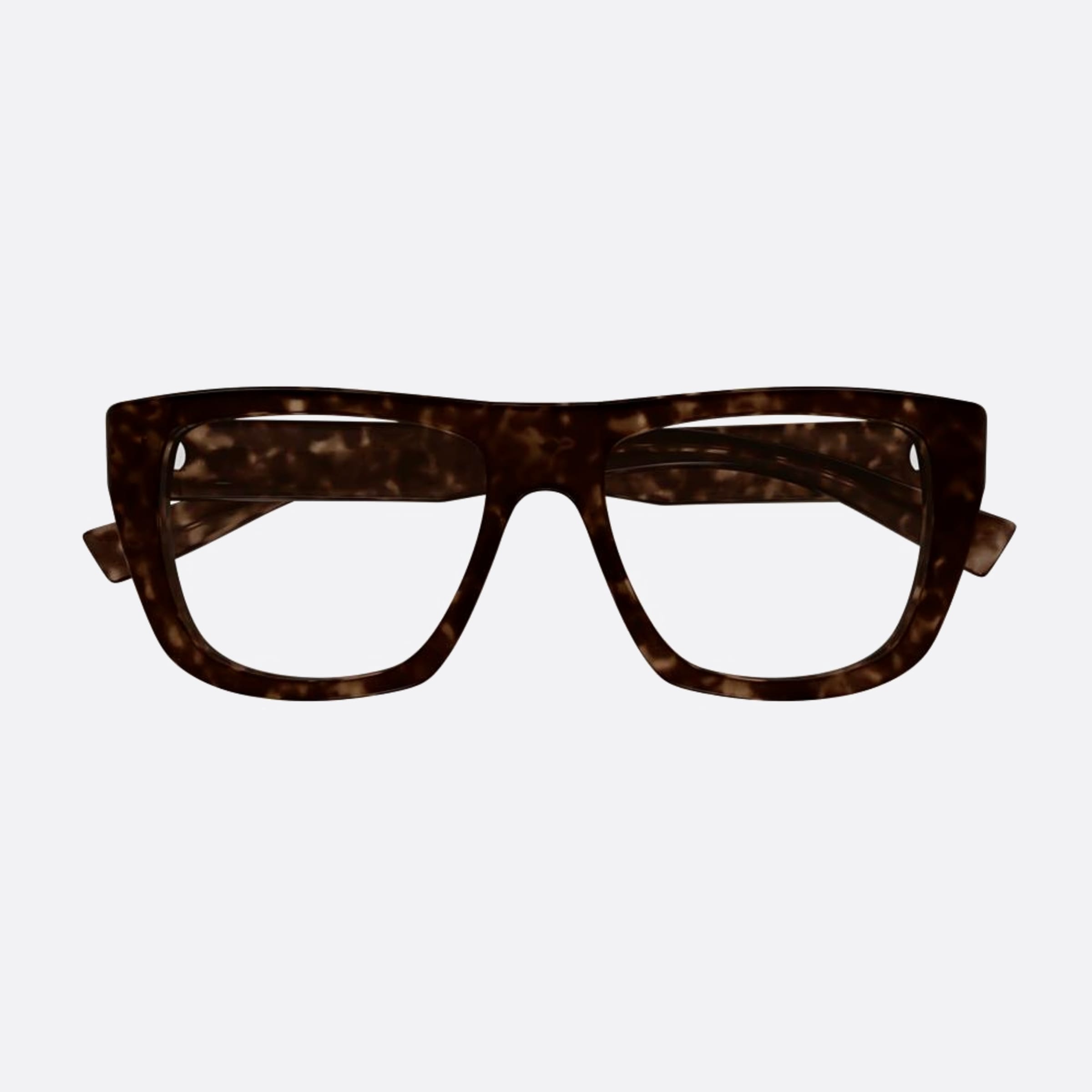 Saint 55mm Laurent Havana Squared Unisex Eyeglasses - Main View