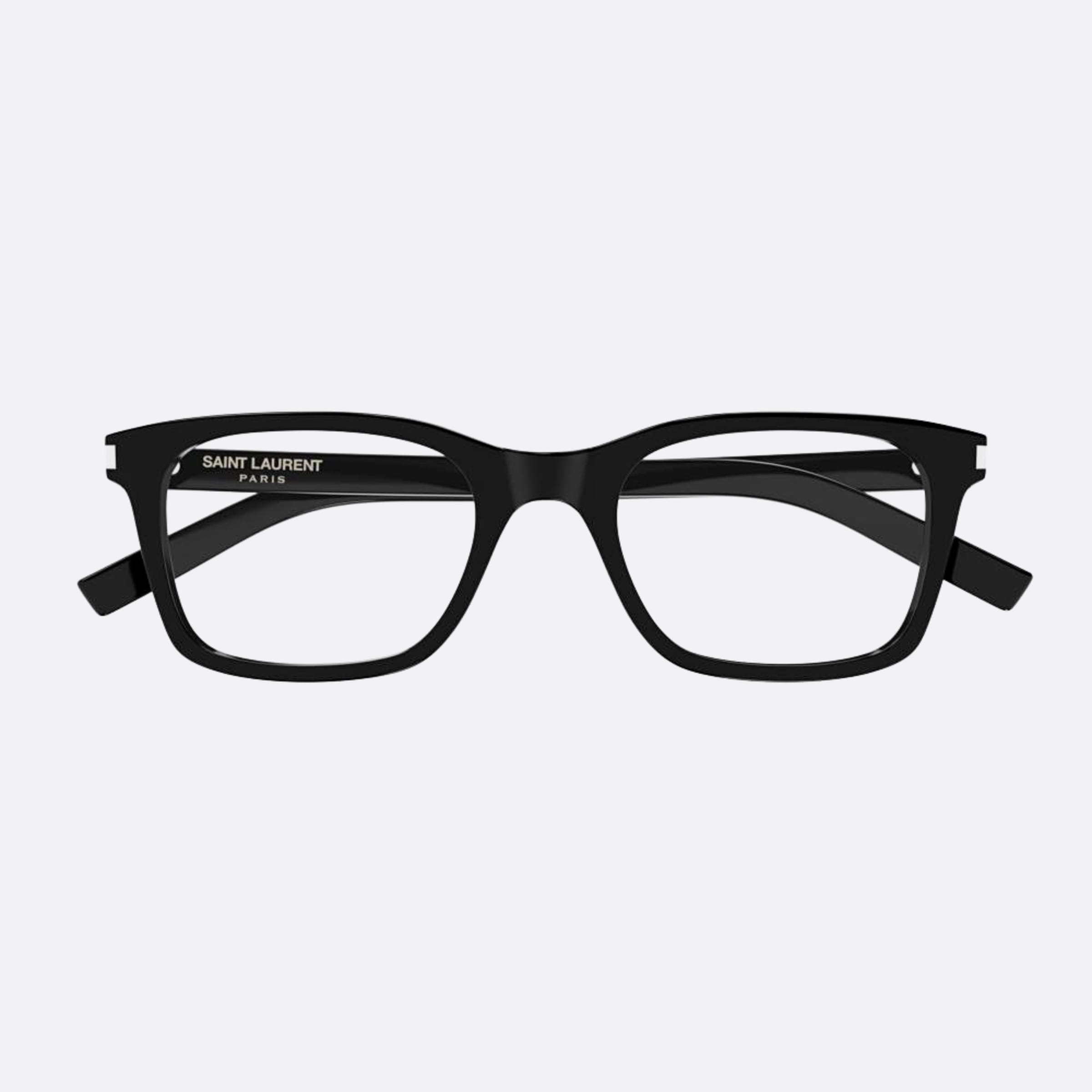 Saint 51mm Laurent Black Squared Men Eyeglasses - Main View