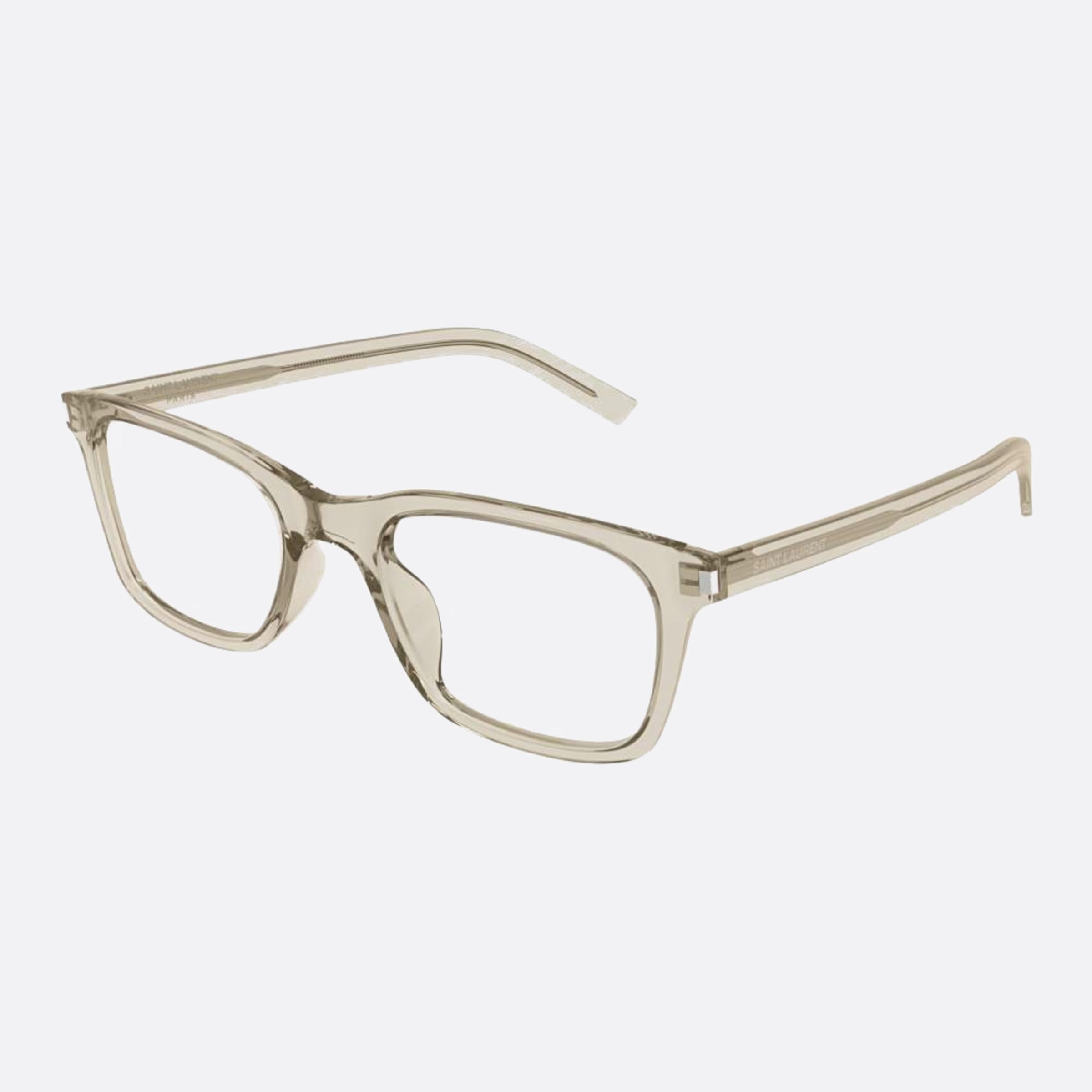 Saint 54mm Laurent Tbe Brown Squared Man Eyeglasses - Side View
