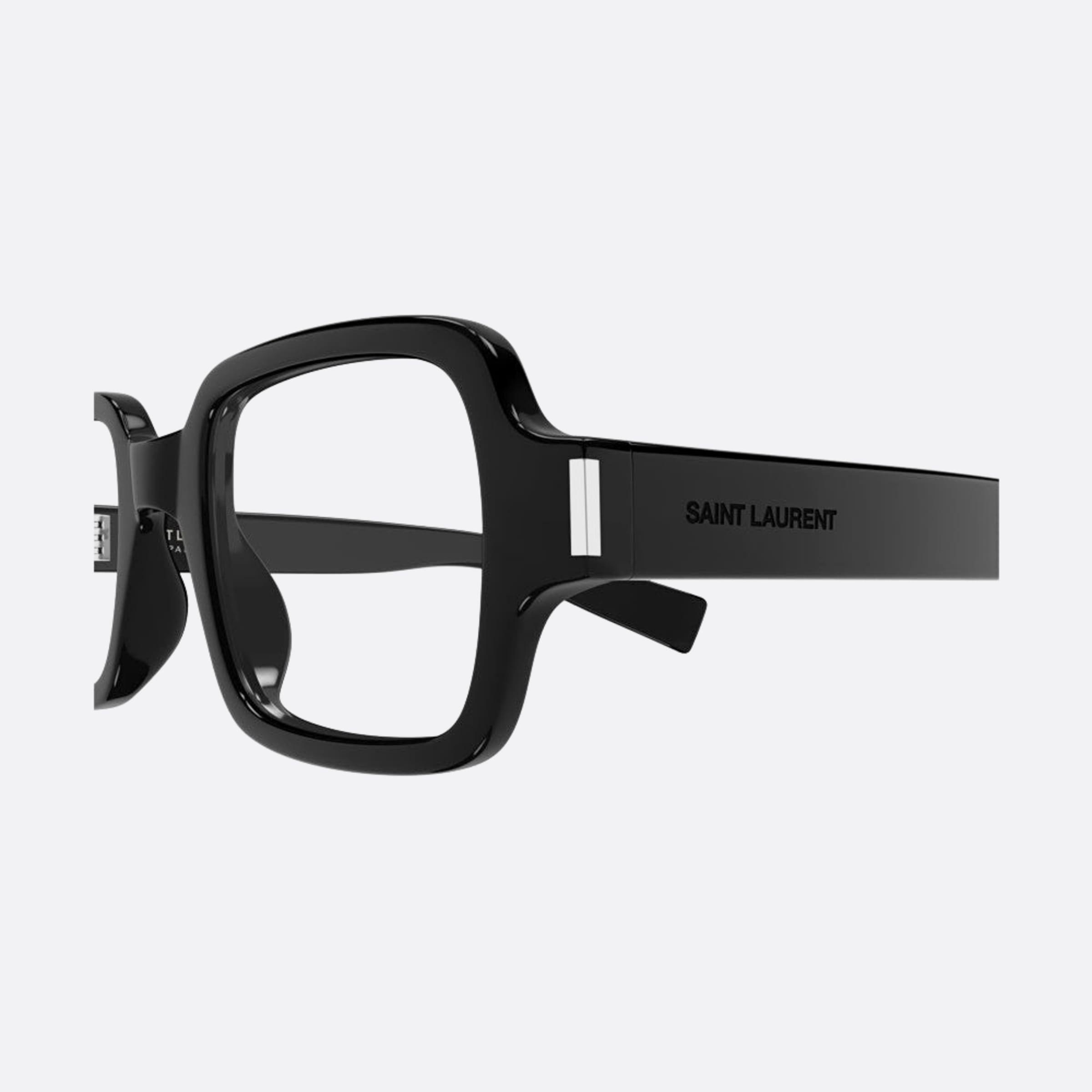 Saint 48mm Laurent Opt Black Rectangle Unisex Eyeglasses - Detail View
