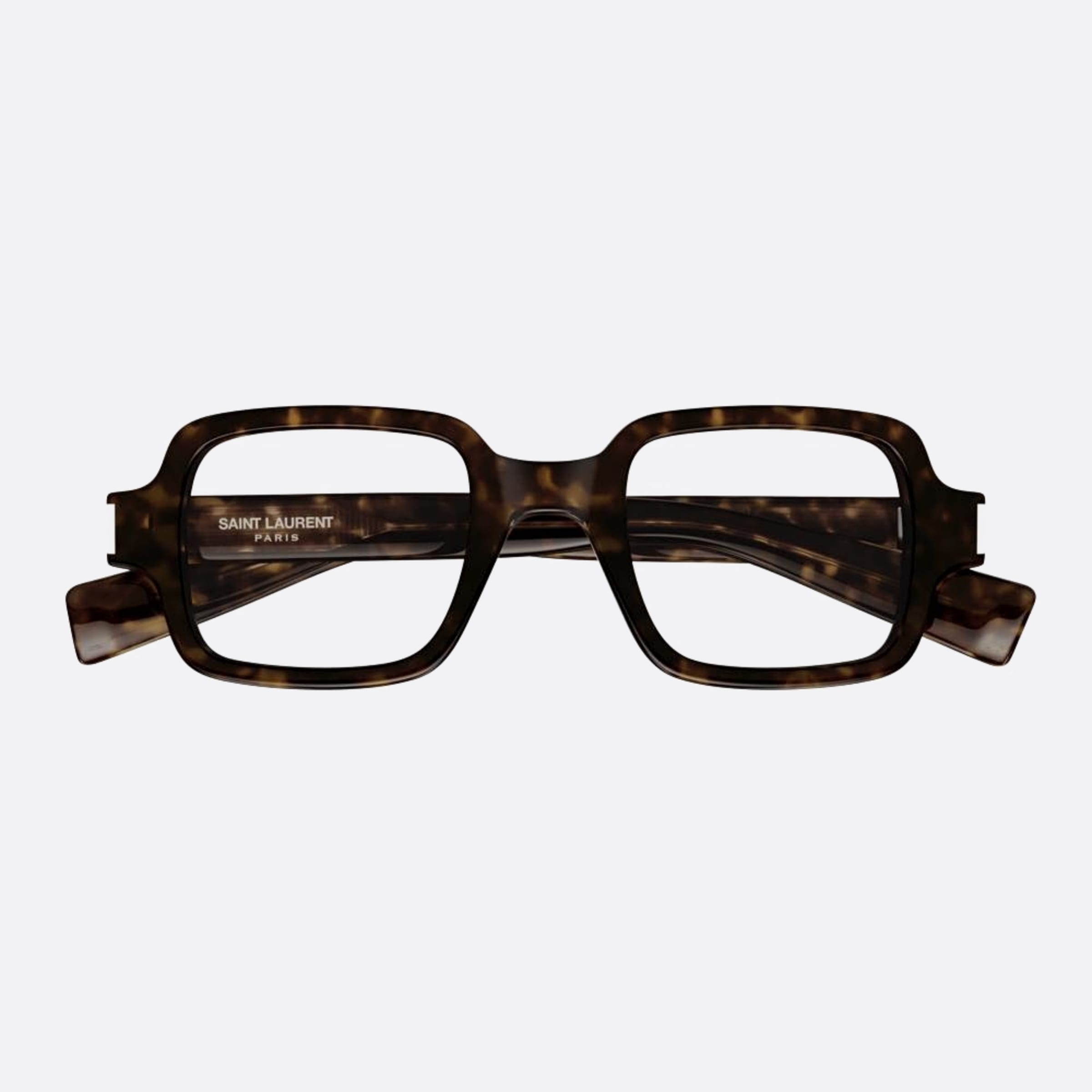 Saint 48mm Laurent Opt Havana Rectangle Unisex Eyeglasses - Main View