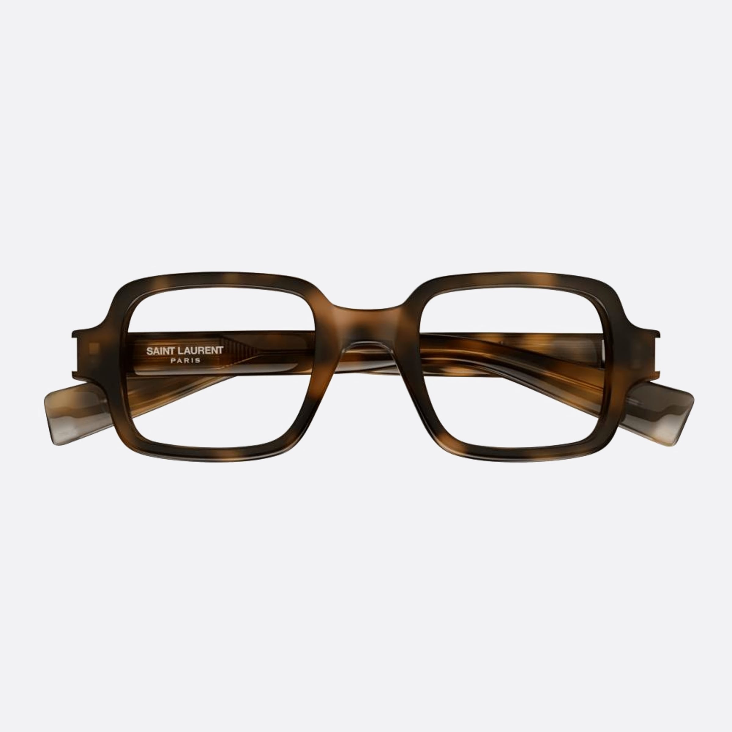 Saint 48mm Laurent Opt Havana Rectangle Unisex Eyeglasses - Main View