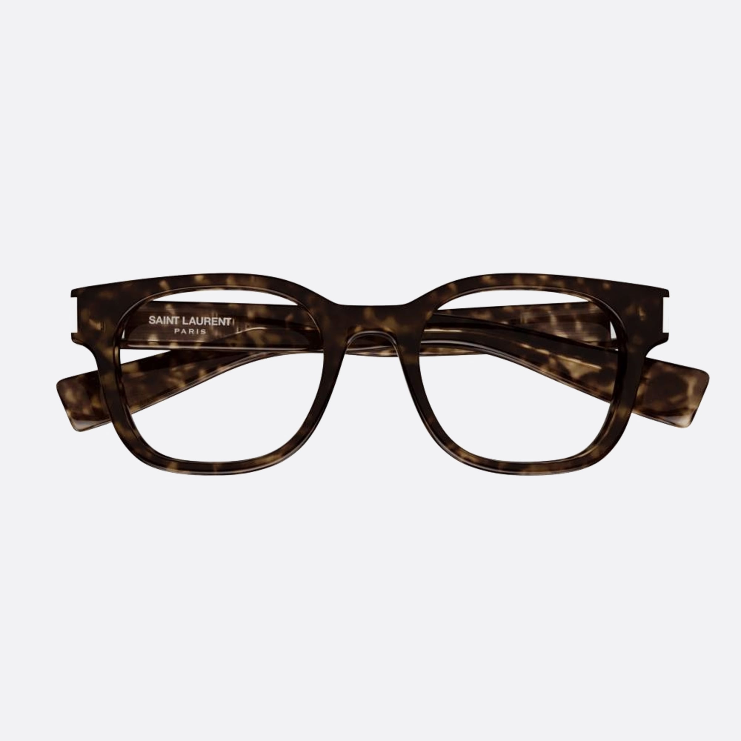 Saint 49mm Laurent Havana Squared Women Eyeglasses - Main View