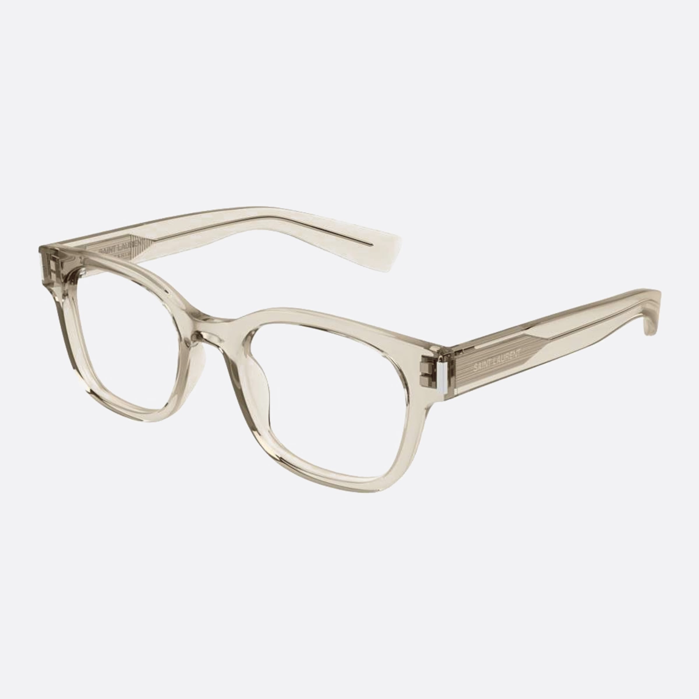 Saint 51mm Laurent Tbe Brown Squared Woman Eyeglasses - Side View