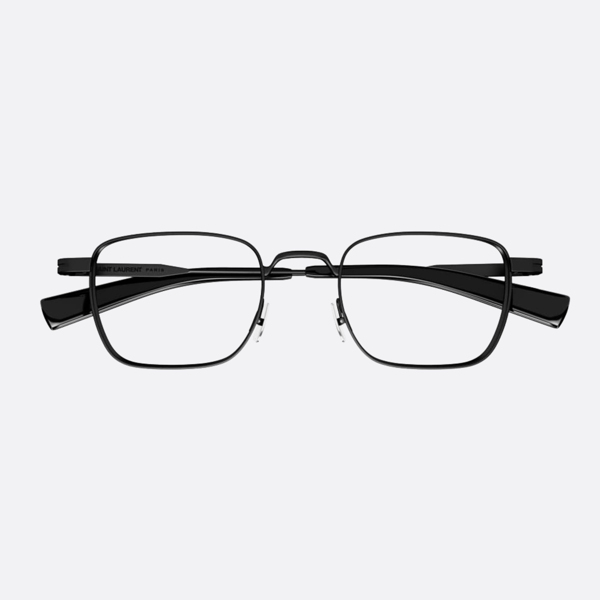 Saint 51mm Laurent Black Rectangle Man Eyeglasses - Main View