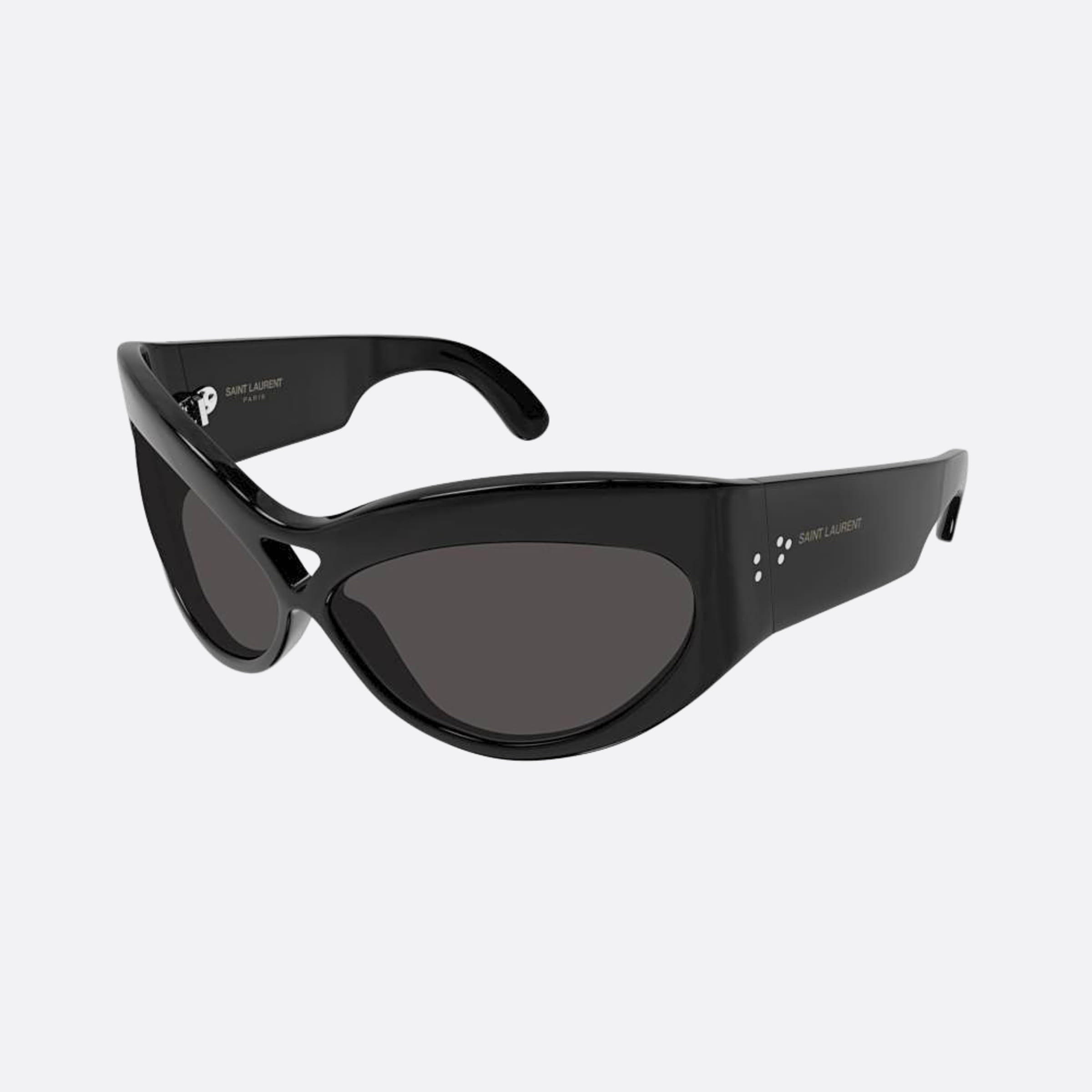 Saint 67mm Laurent Black Geometric Women Sunglasses - Side View