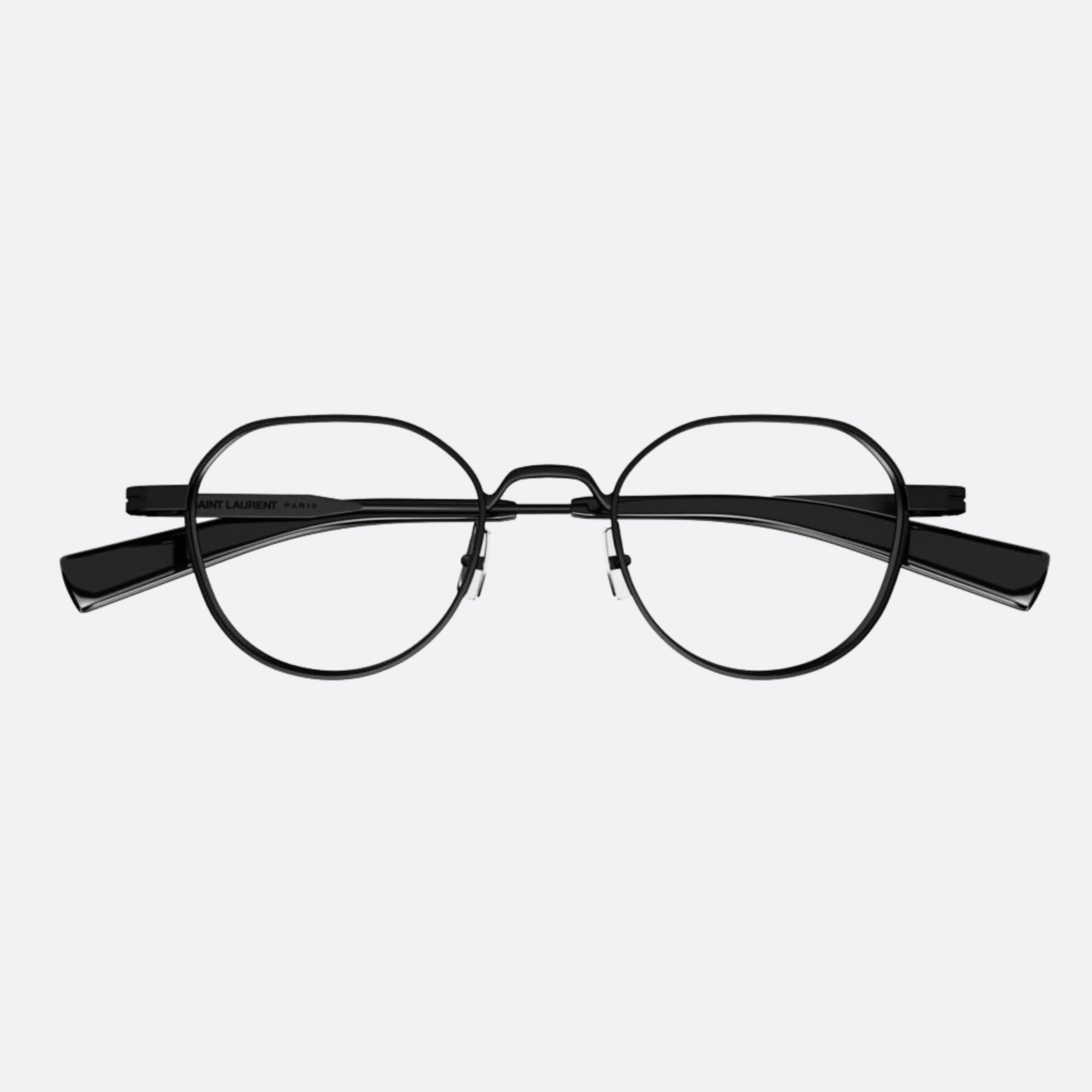 Saint 47mm Laurent Black Round Man Eyeglasses - Main View
